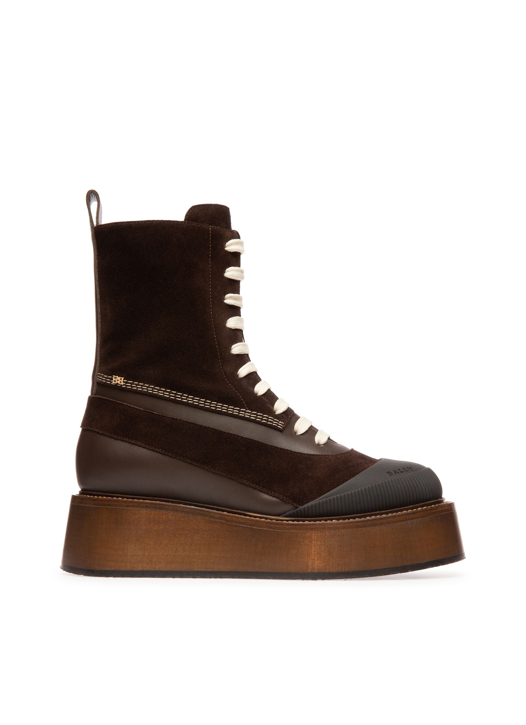 Ilory Booties In Dark Brown Leather - Women's - Bally - 02