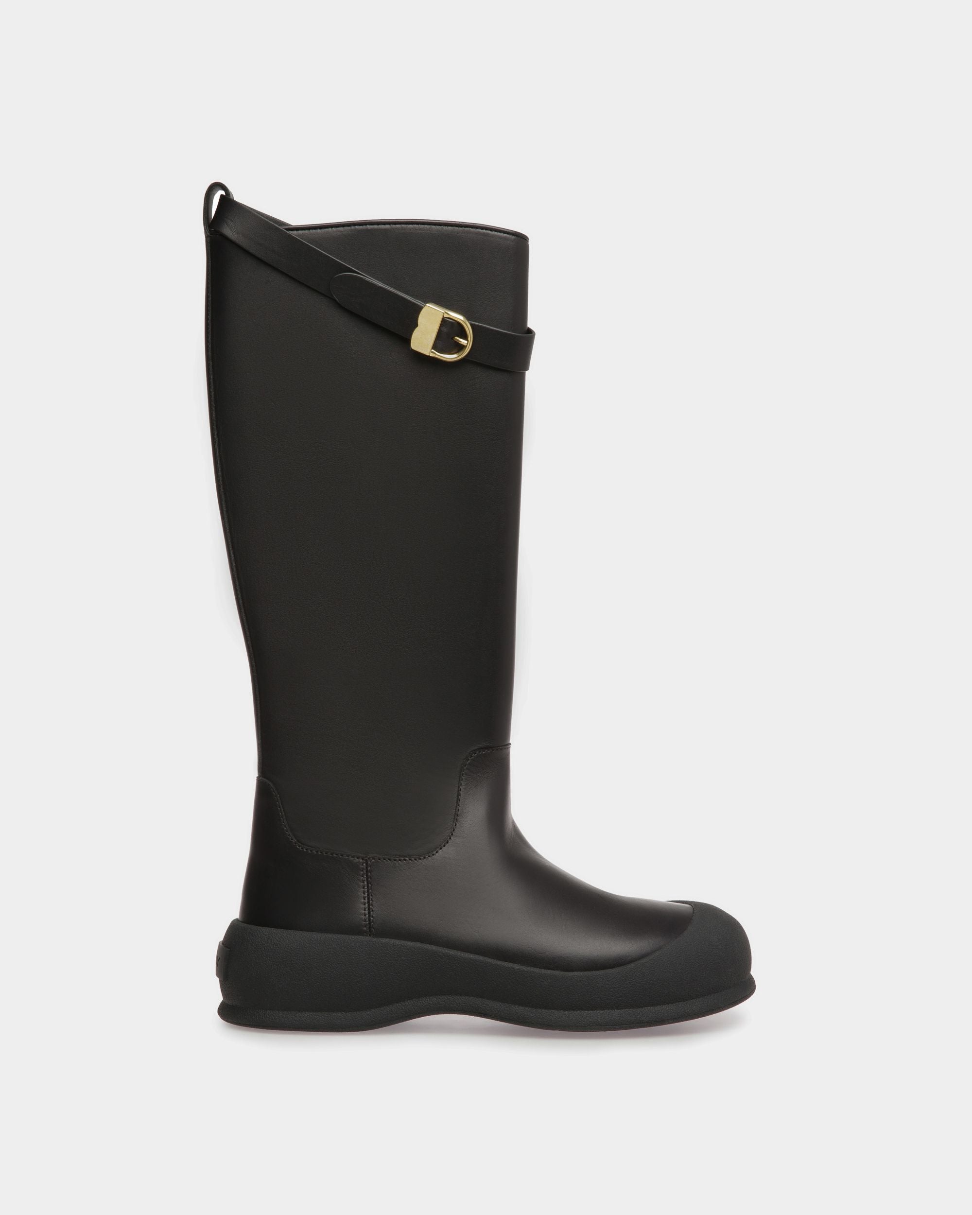 Botas Altas Frei De Piel Negra - Mujer - Bally - 01