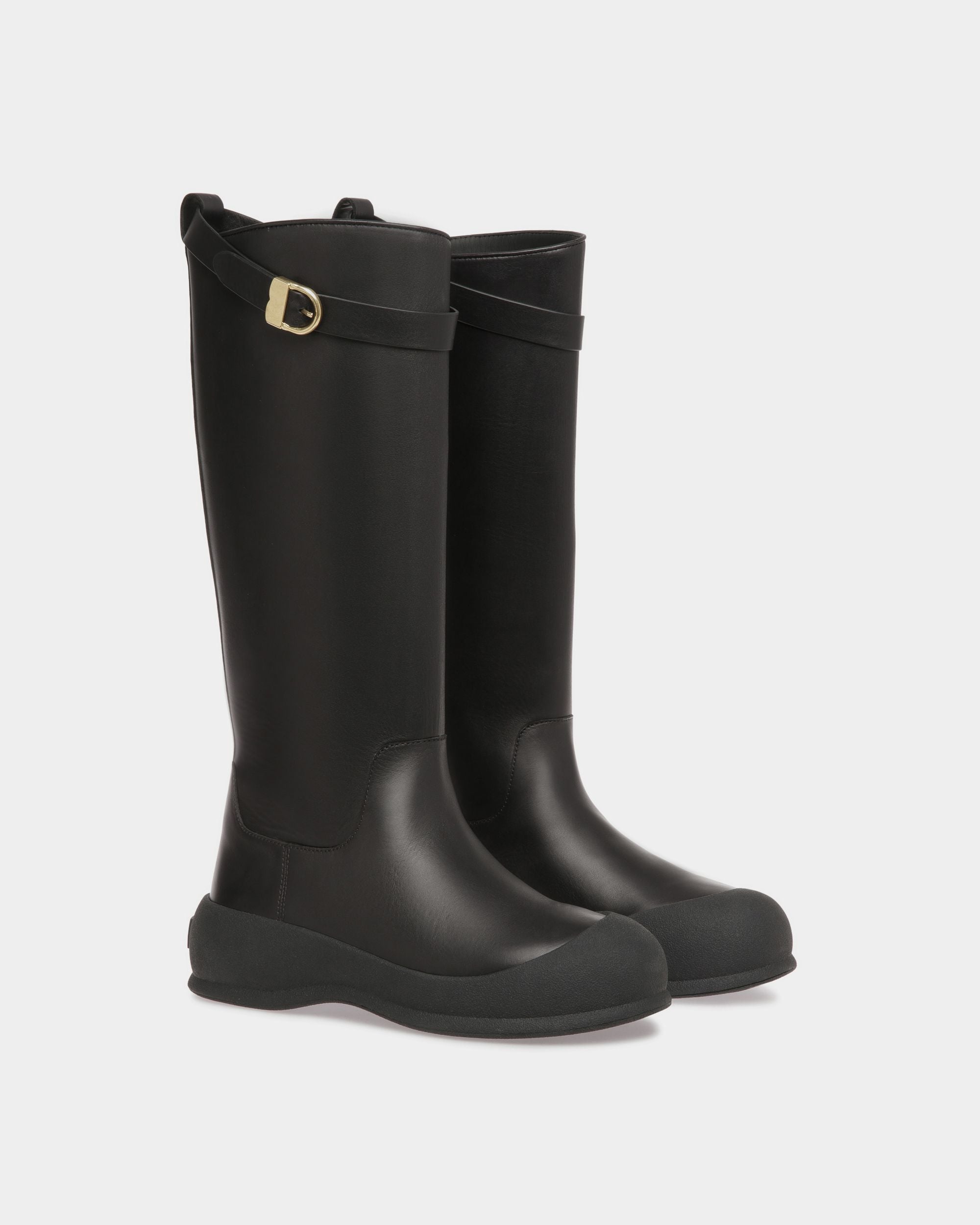 Botas Altas Frei De Piel Negra - Mujer - Bally - 03
