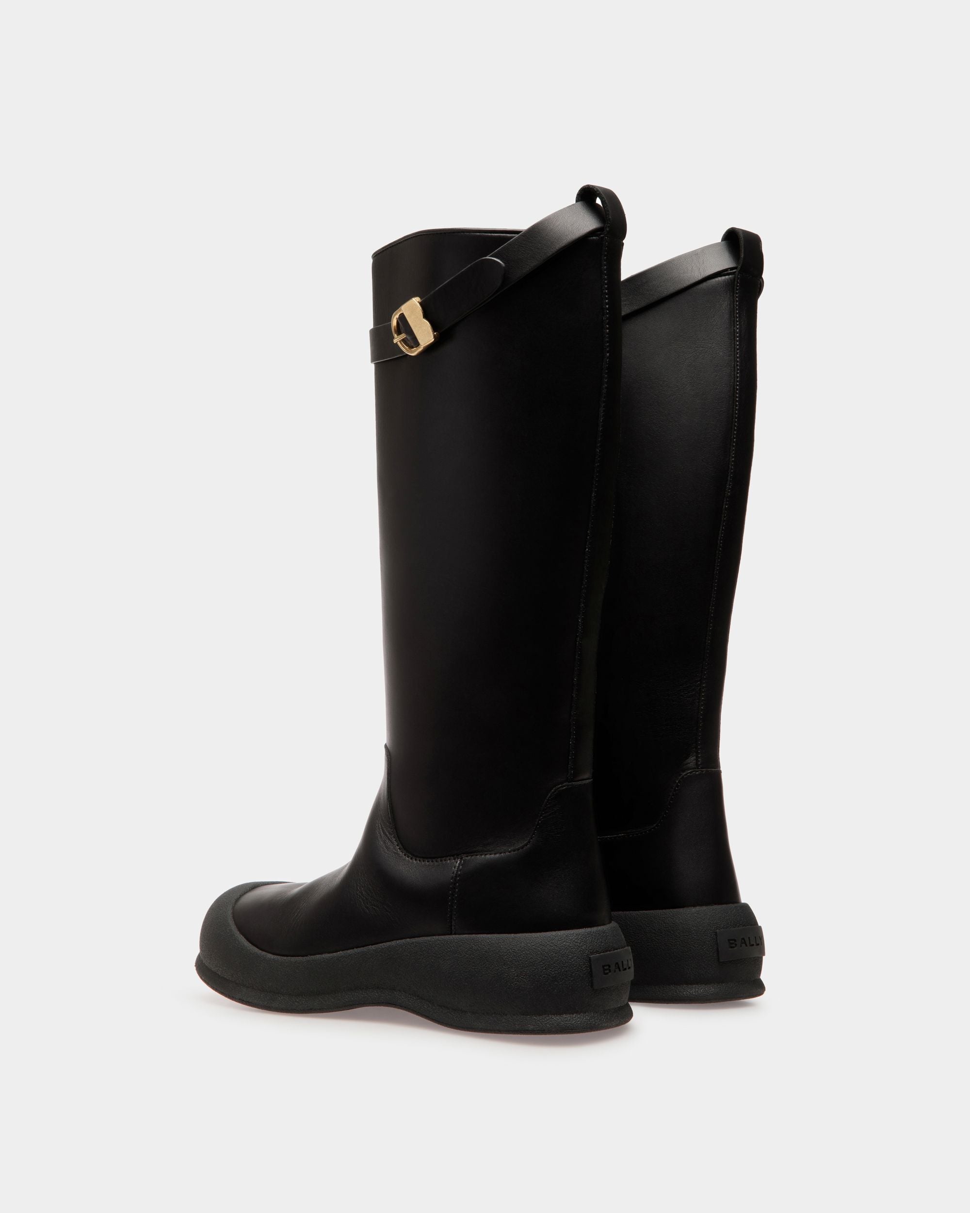Botas Altas Frei De Piel Negra - Mujer - Bally - 04