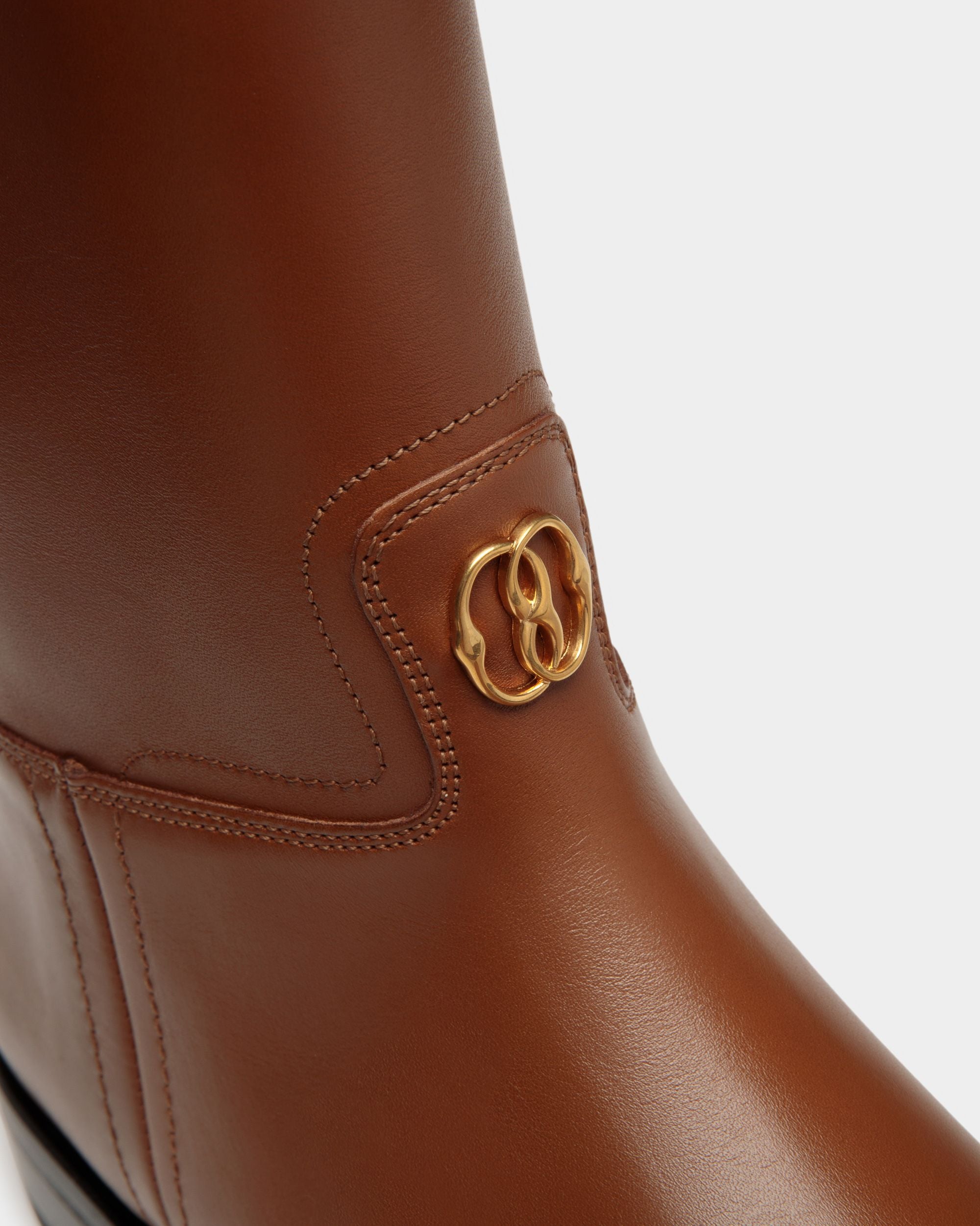 Botas Altas Huntington De Piel Marrón - Mujer - Bally - 05
