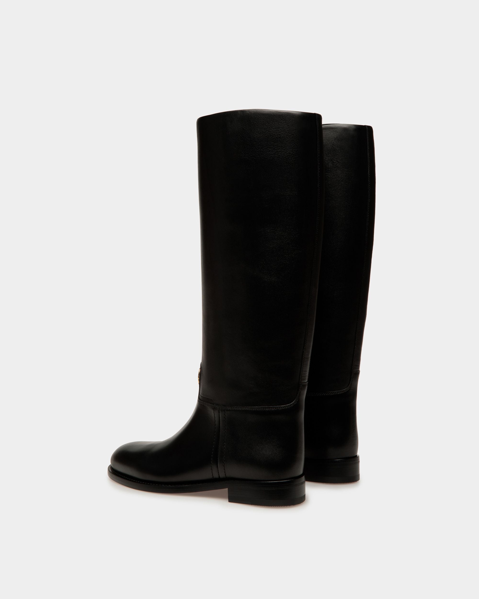 Botas Altas Huntington De Piel En Negro - Mujer - Bally - 03