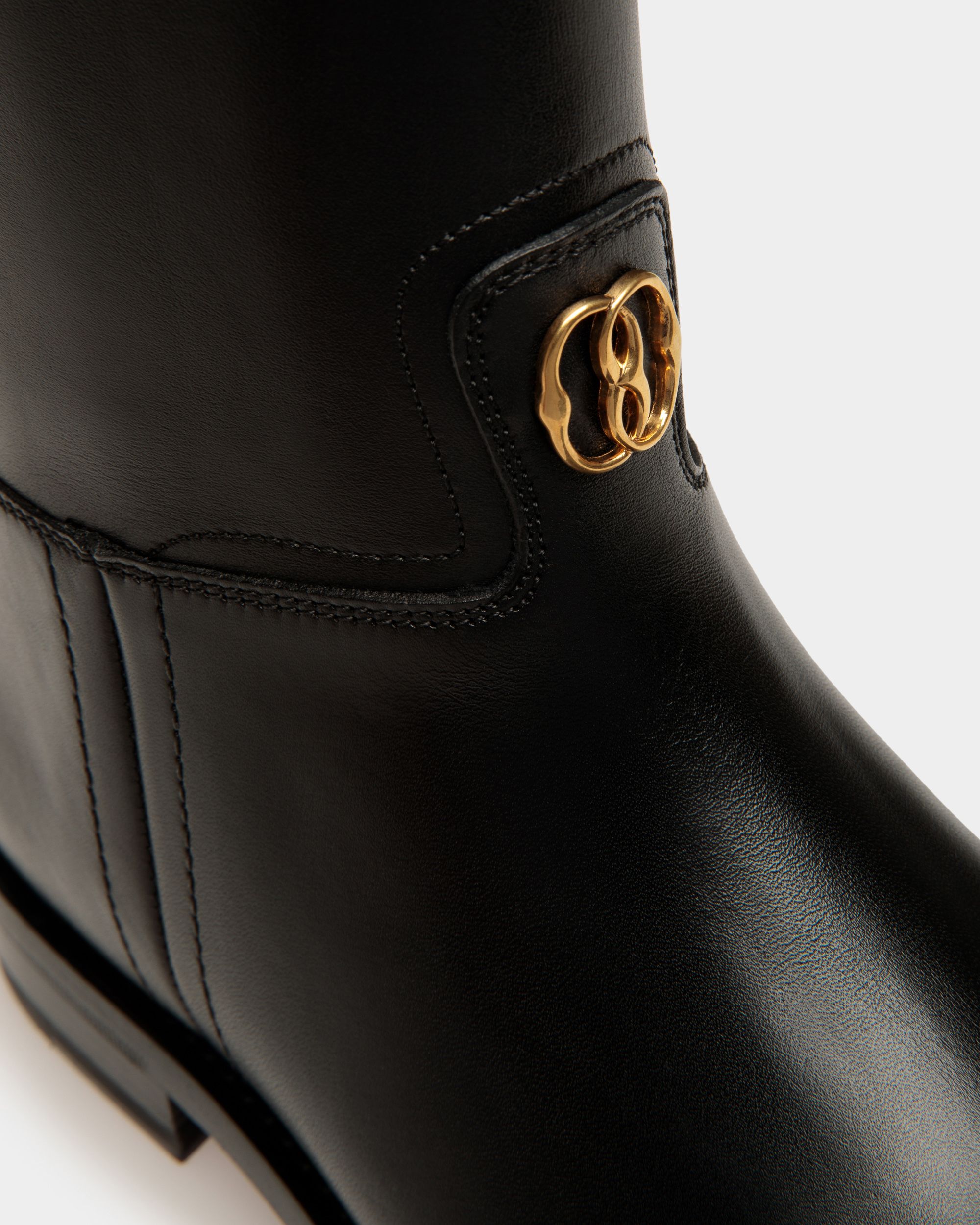 Botas Altas Huntington De Piel En Negro - Mujer - Bally - 04