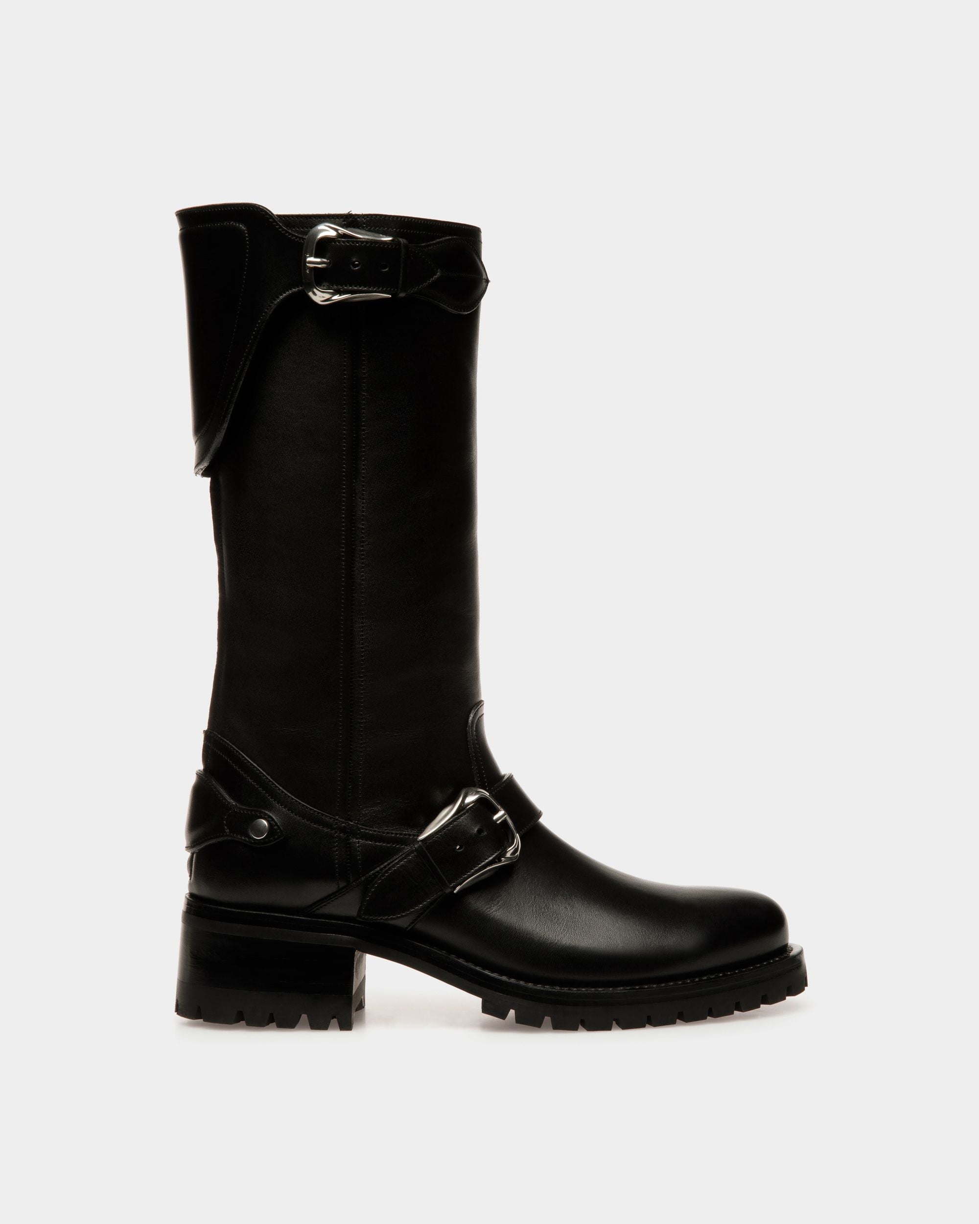 Botas Altas Ardis De Piel Negra - Mujer - Bally - 01