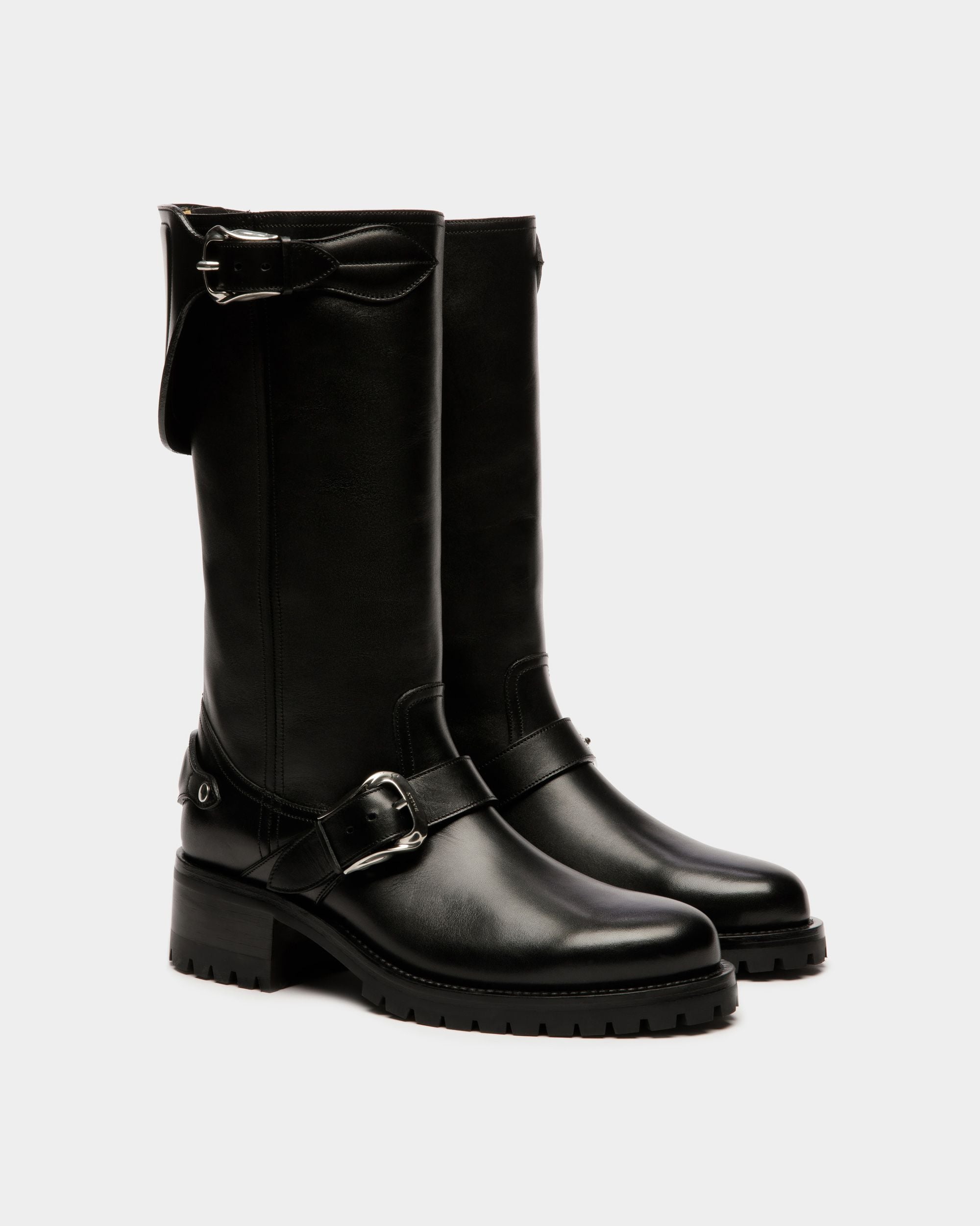 Botas Altas Ardis De Piel Negra - Mujer - Bally - 03