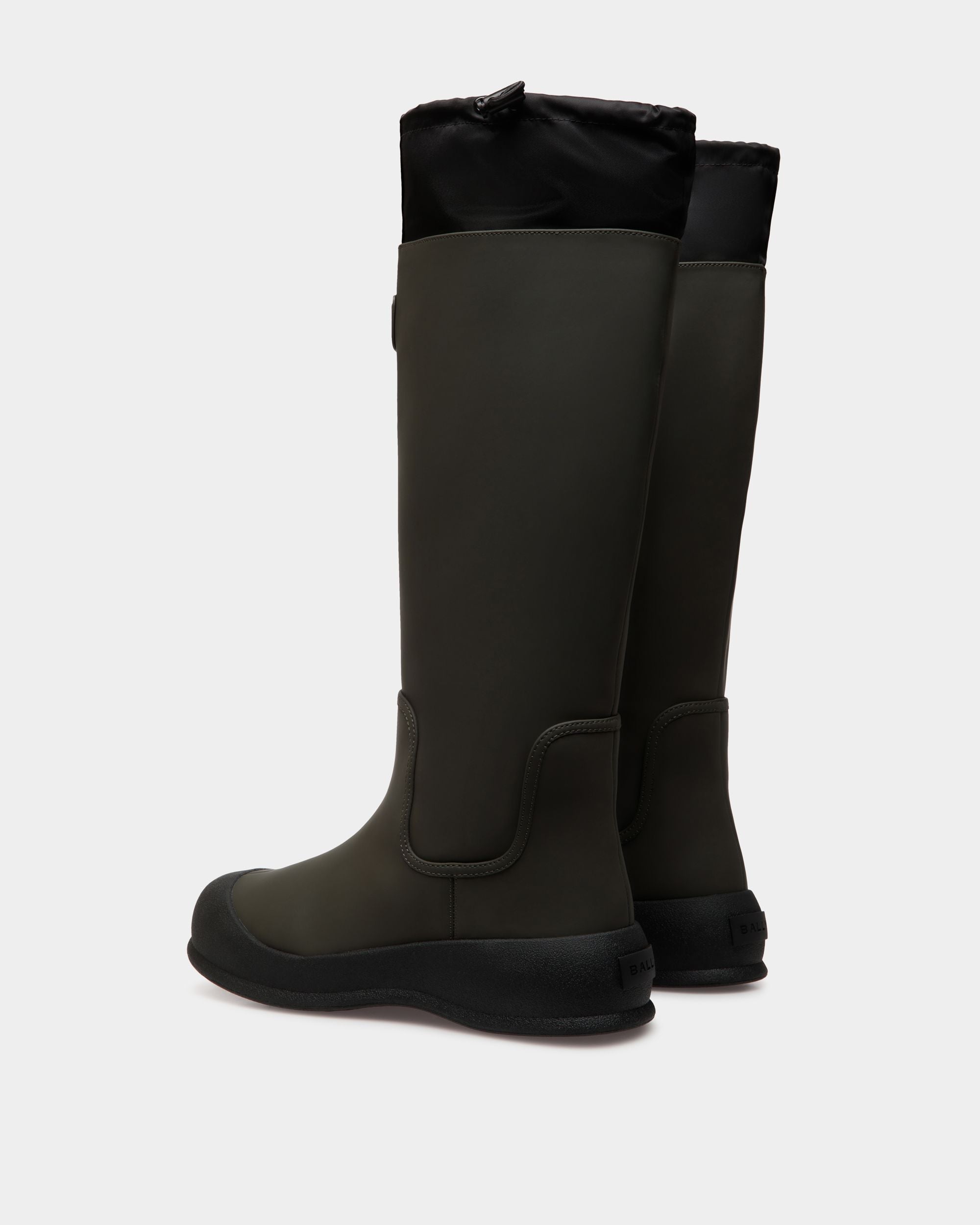 Bota Frei De Piel Engomada Military Green - Mujer - Bally - 04