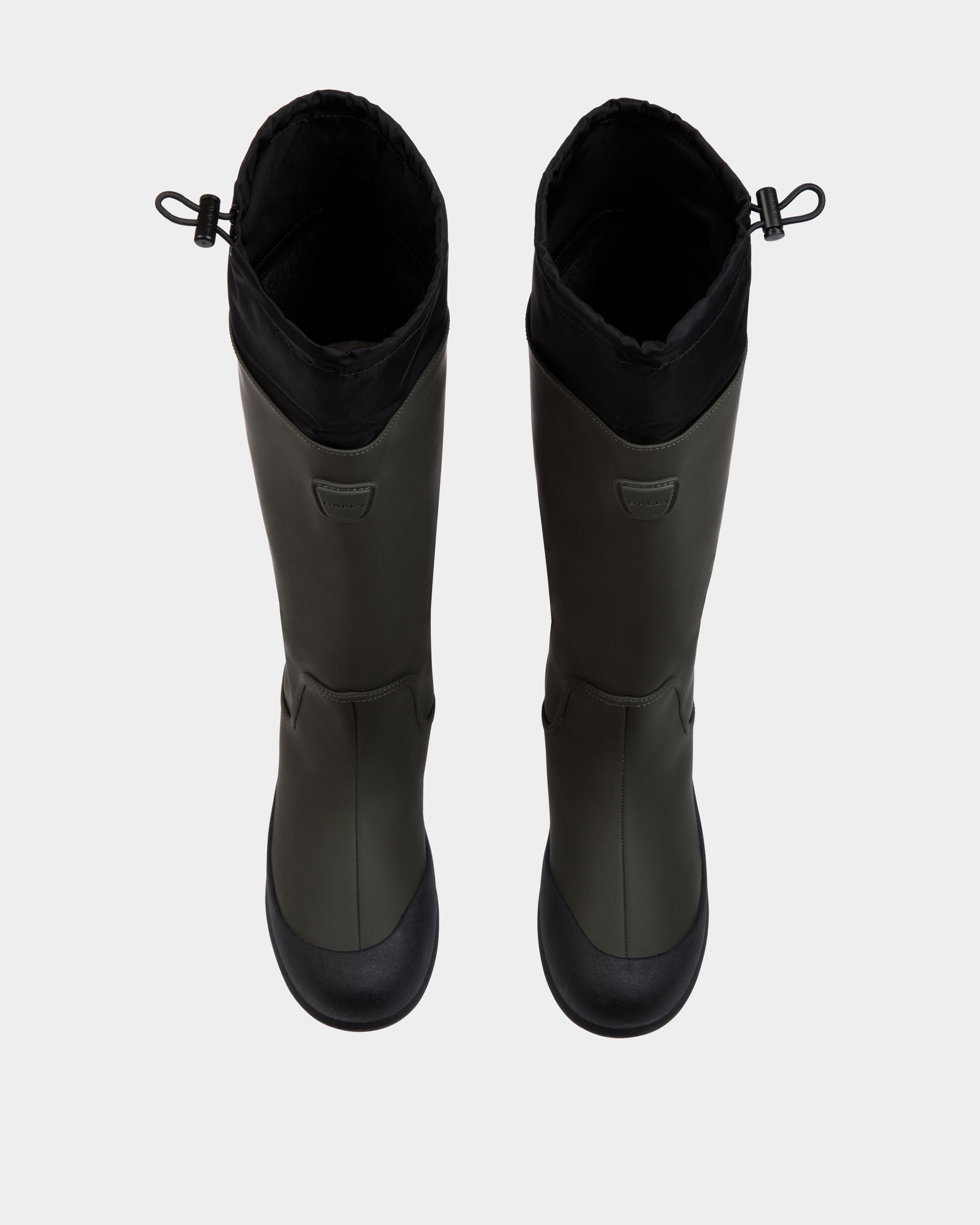 Bota Frei De Piel Engomada Military Green - Mujer - Bally - 05