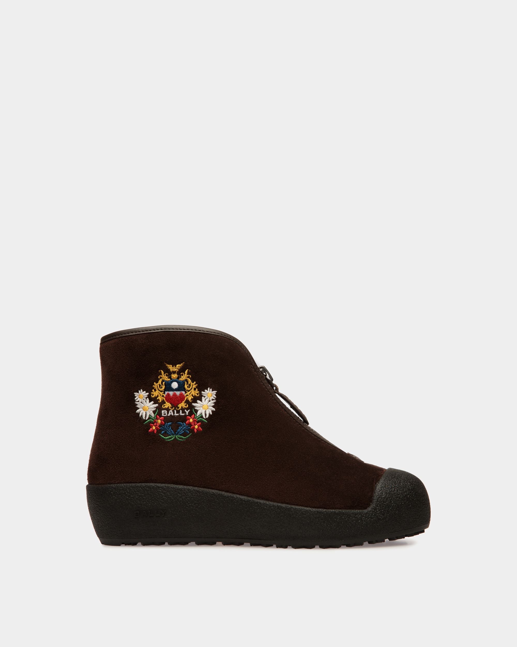 Botín De La Cápsula Winter De Ante Marrón - Mujer - Bally - 01