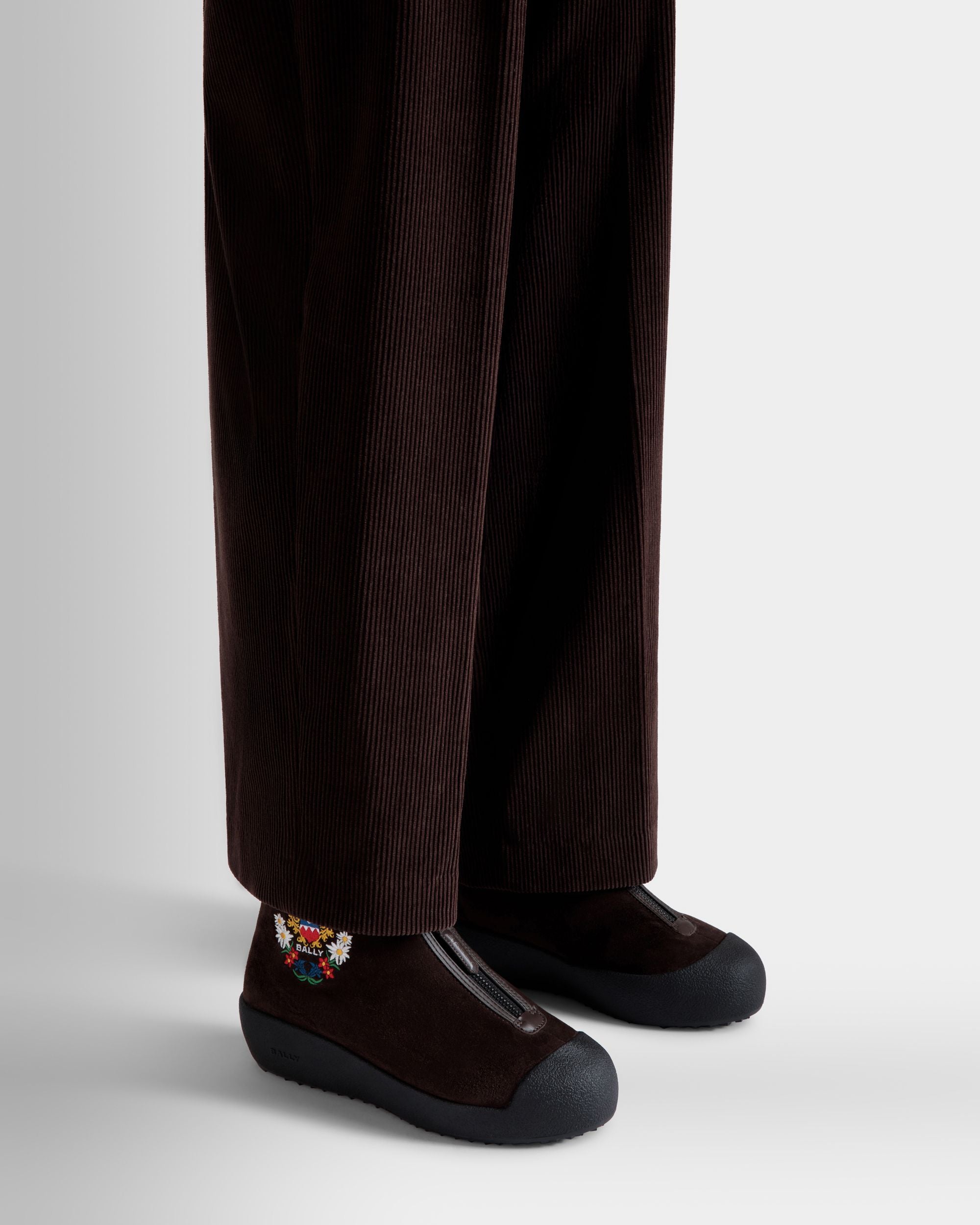 Botín De La Cápsula Winter De Ante Marrón - Mujer - Bally - 02