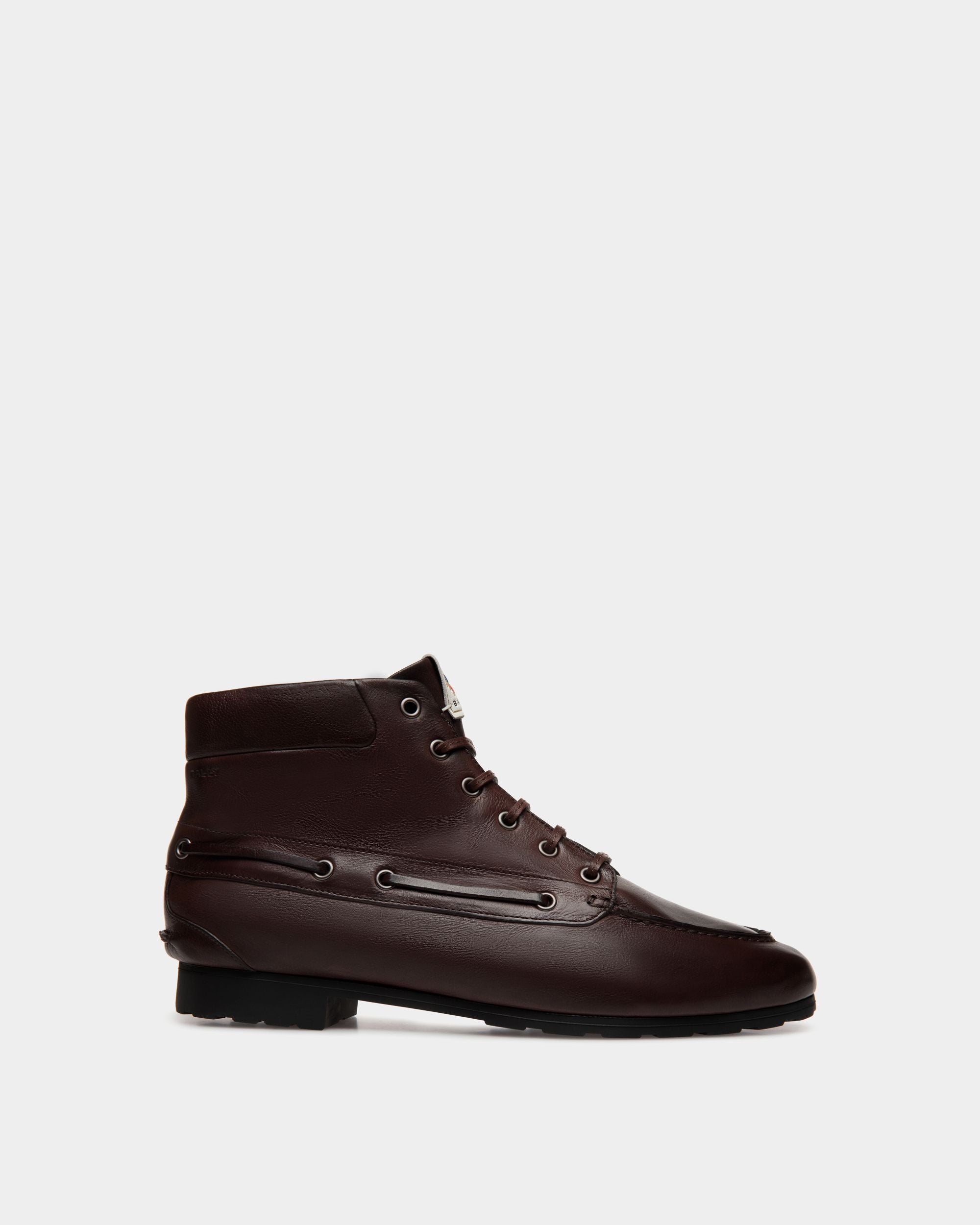 Plume Bootie In Ebano Leather - Women's - Bally - 01