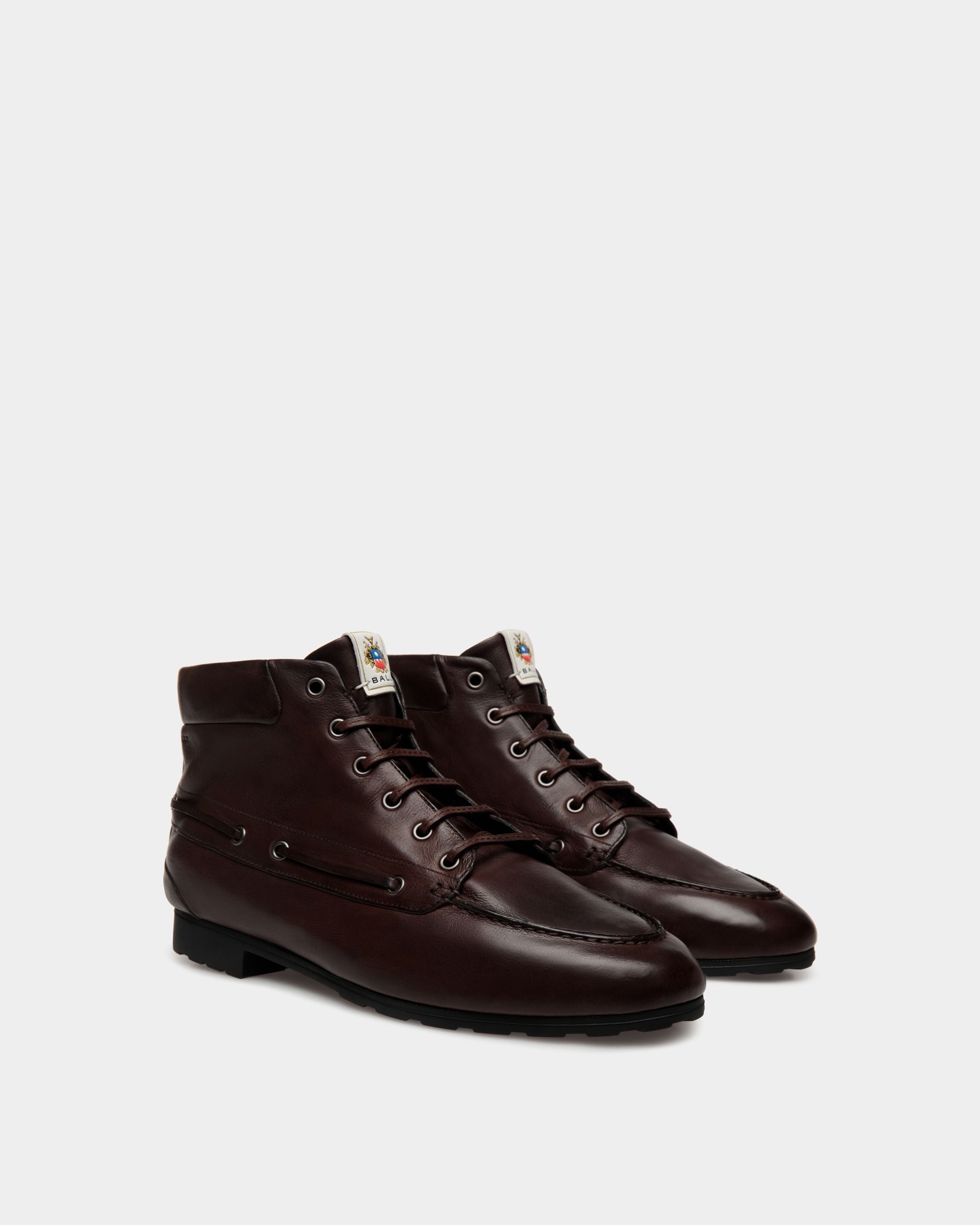 Plume Bootie In Ebano Leather - Women's - Bally - 02