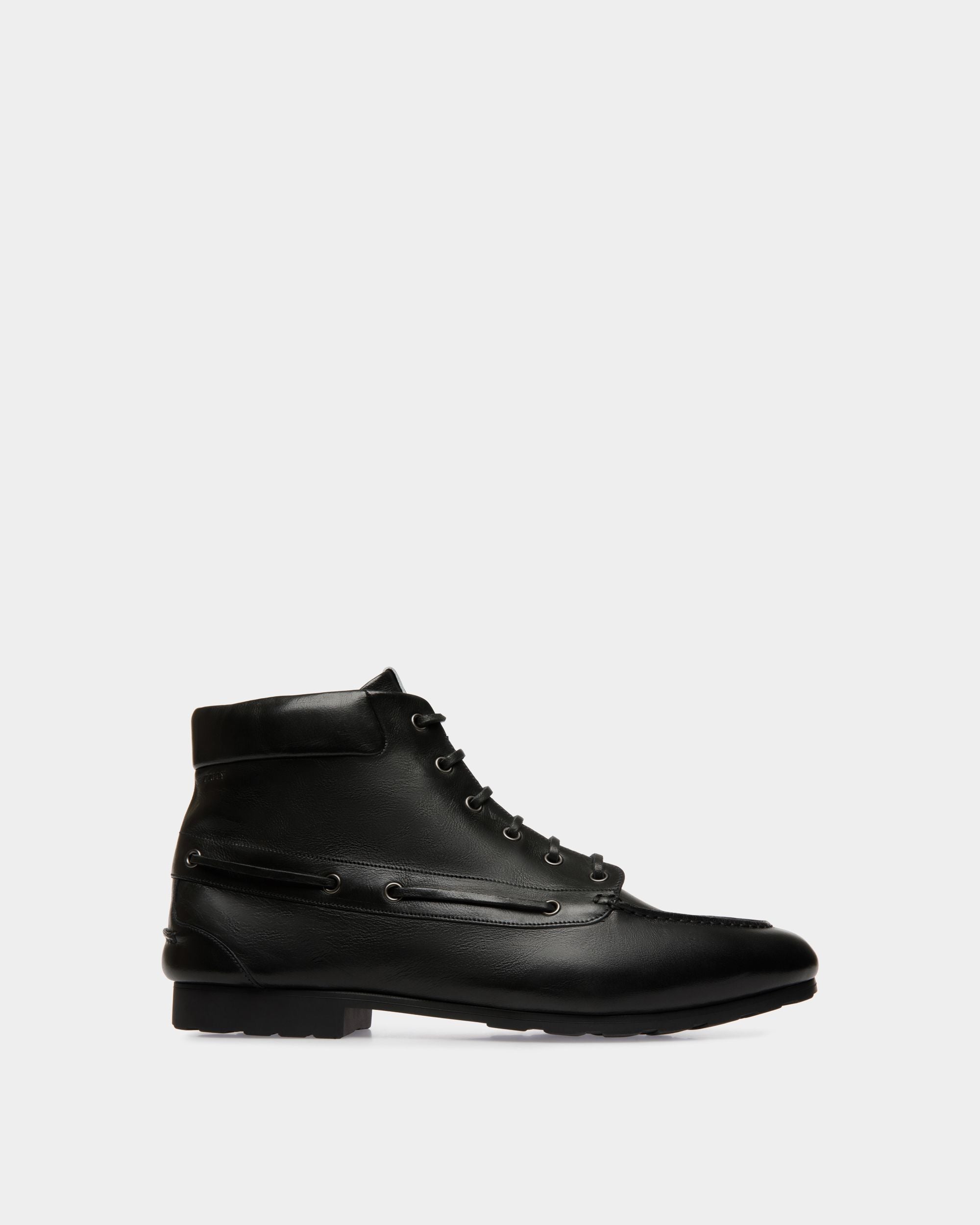 Botín Plume De Piel Negra - Mujer - Bally - 01