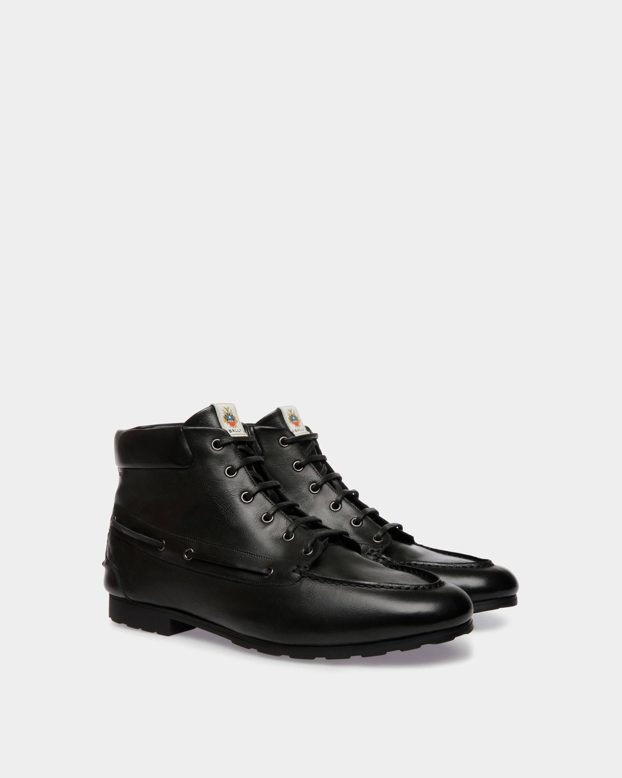 Botín Plume De Piel Negra - Mujer - Bally - 03