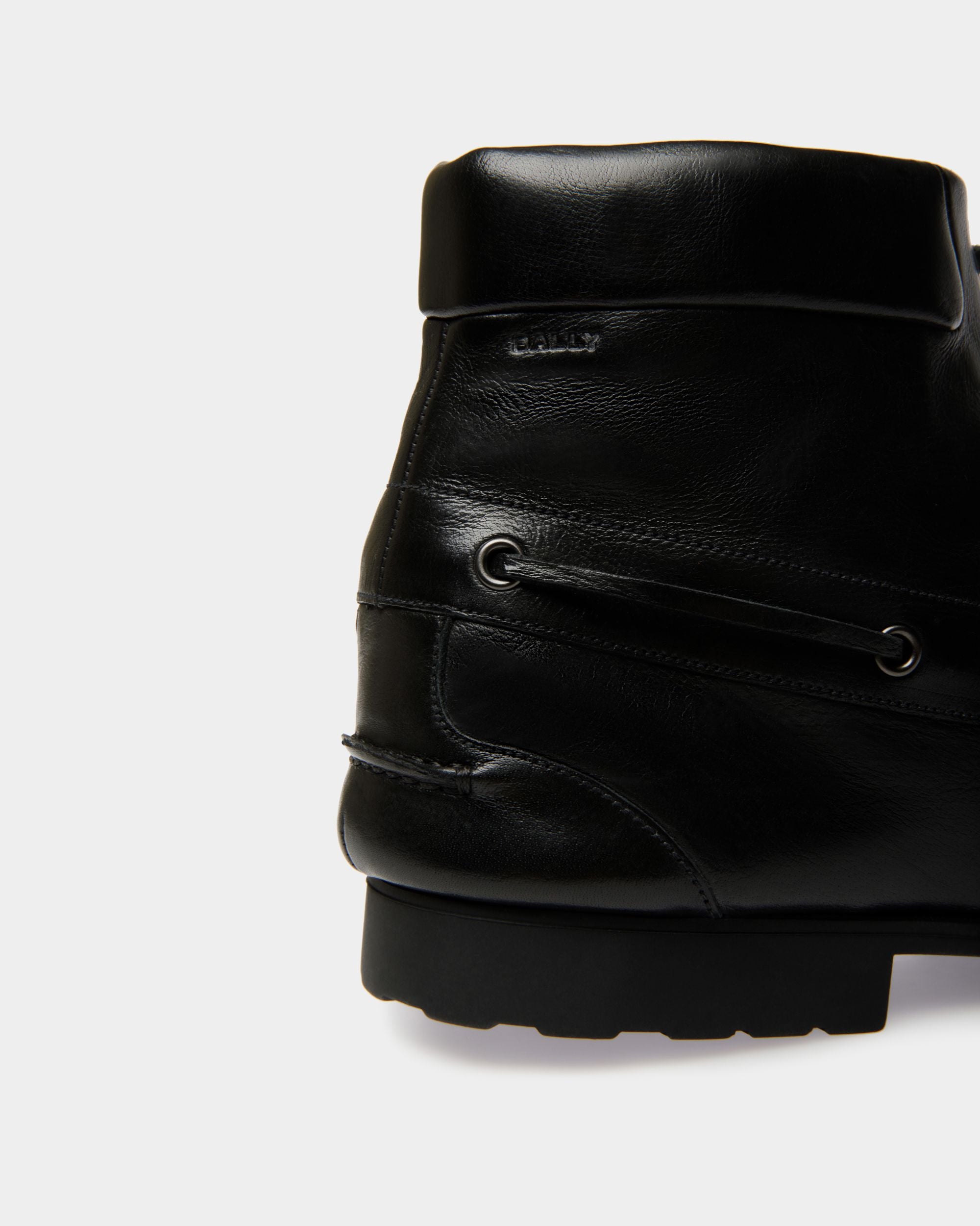 Botín Plume De Piel Negra - Mujer - Bally - 05