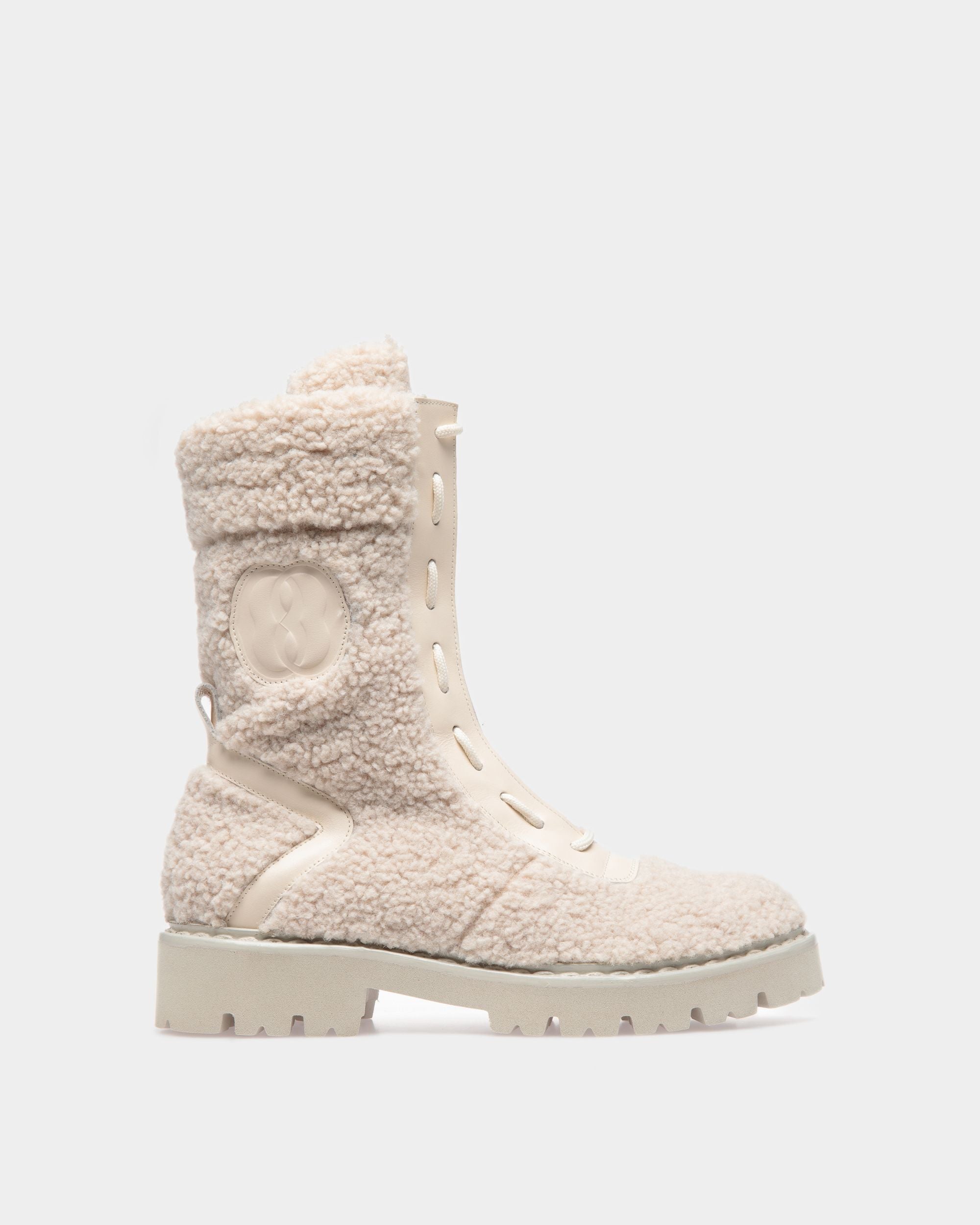 Enga Boots In Bone Leather - Women's - Bally - 01