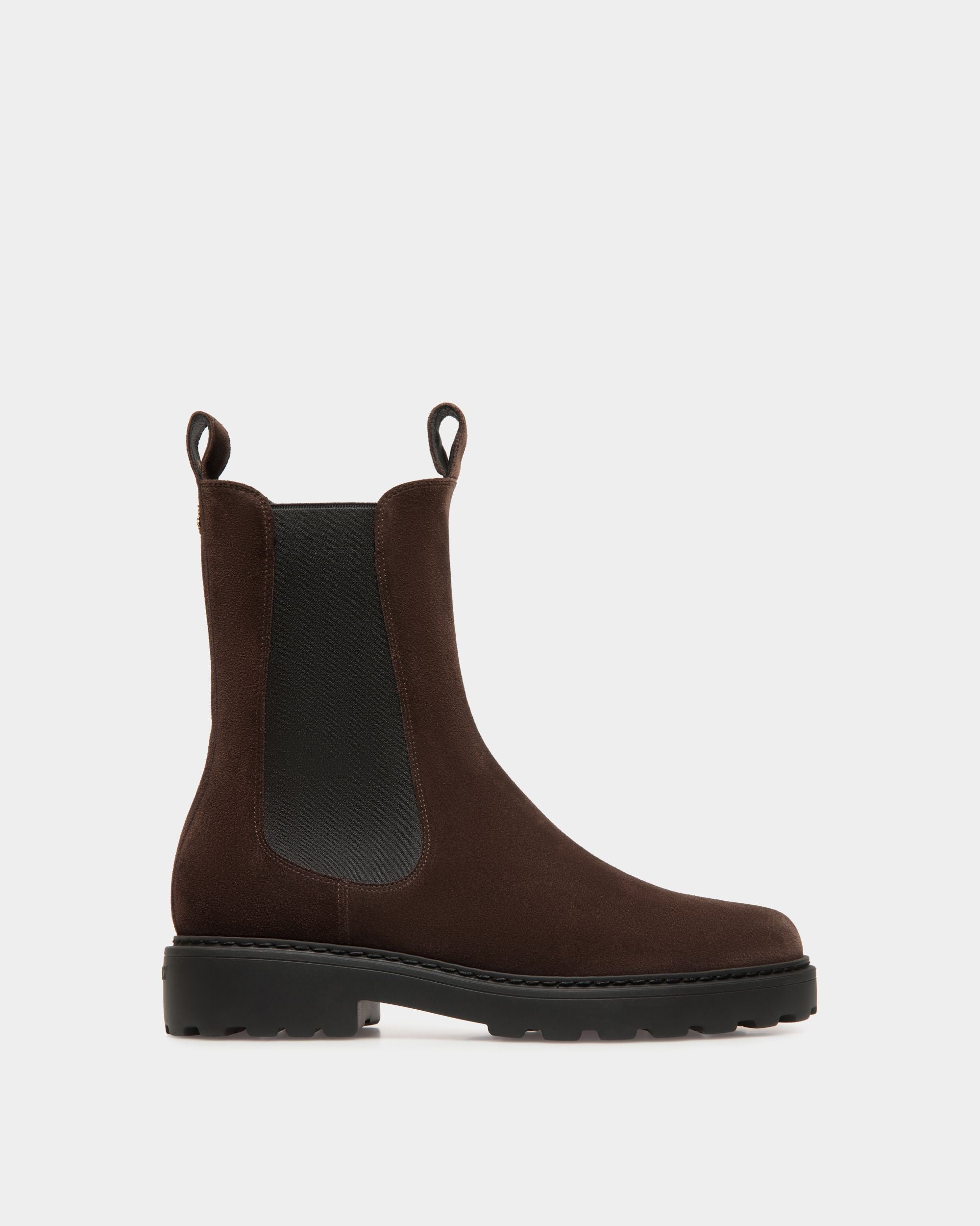 Gusto Bootie In Ebano Suede Leather - Women's - Bally - 01