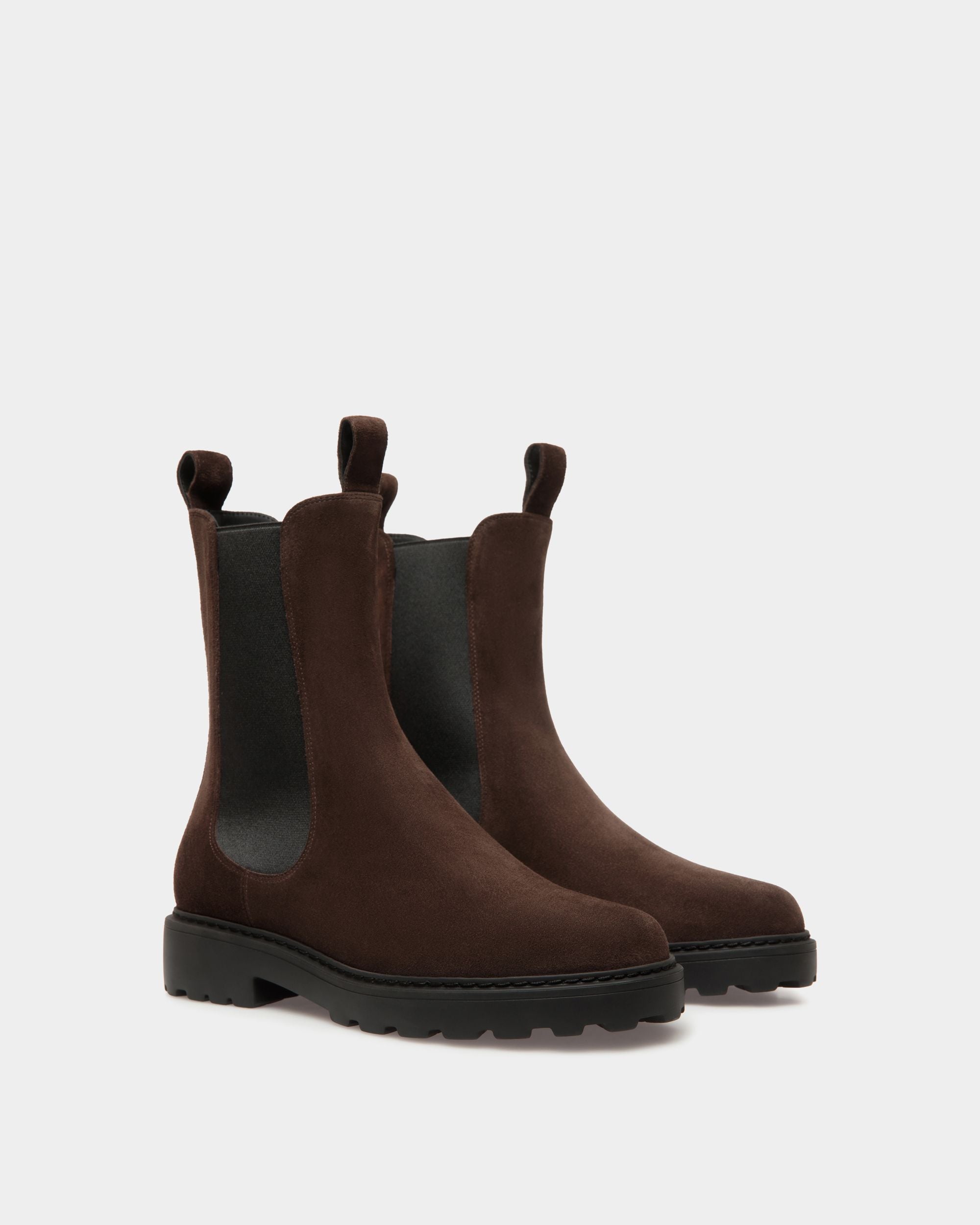 Gusto Bootie In Ebano Suede Leather - Women's - Bally - 03