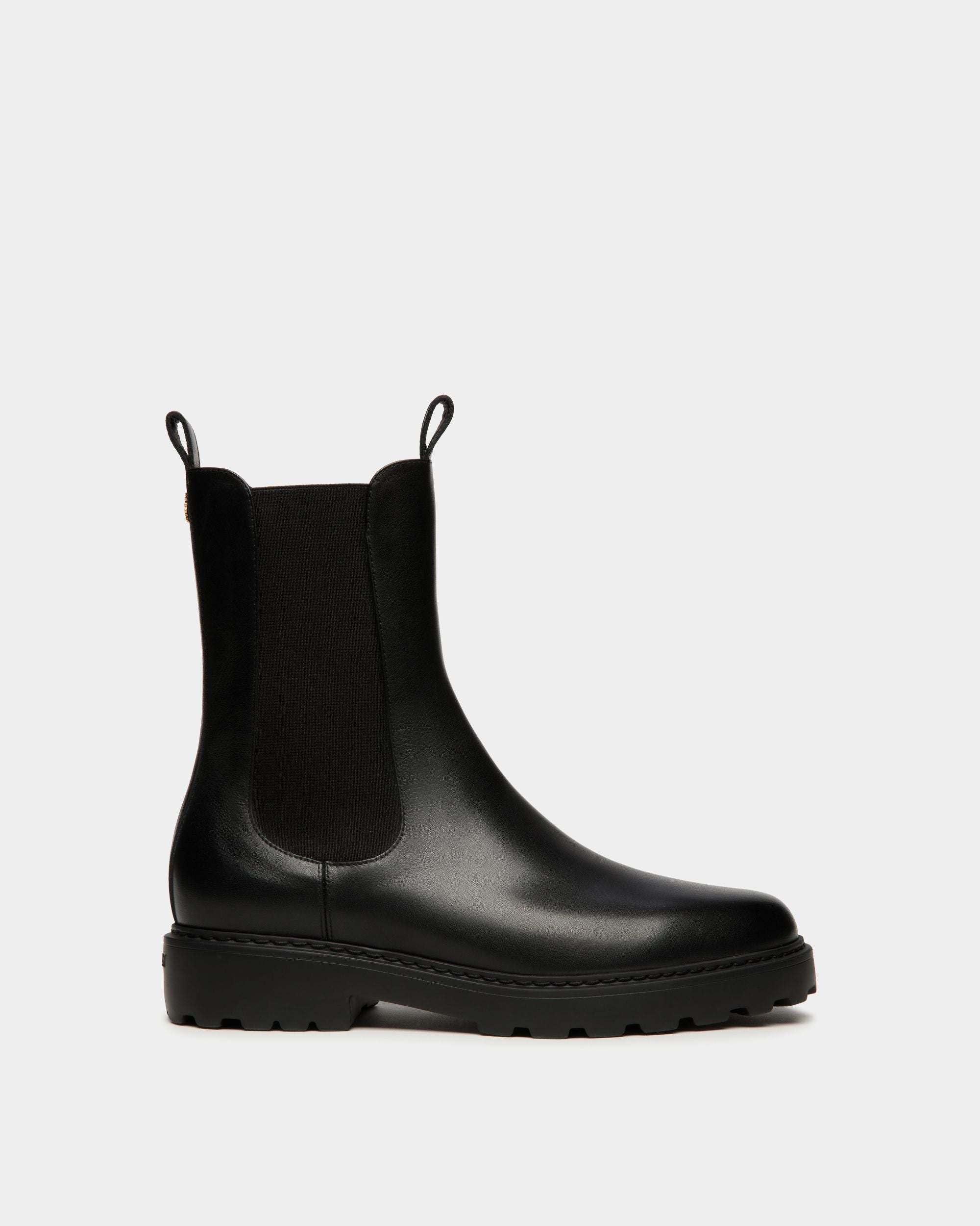 Botín Gusto De Piel Negra - Mujer - Bally - 01