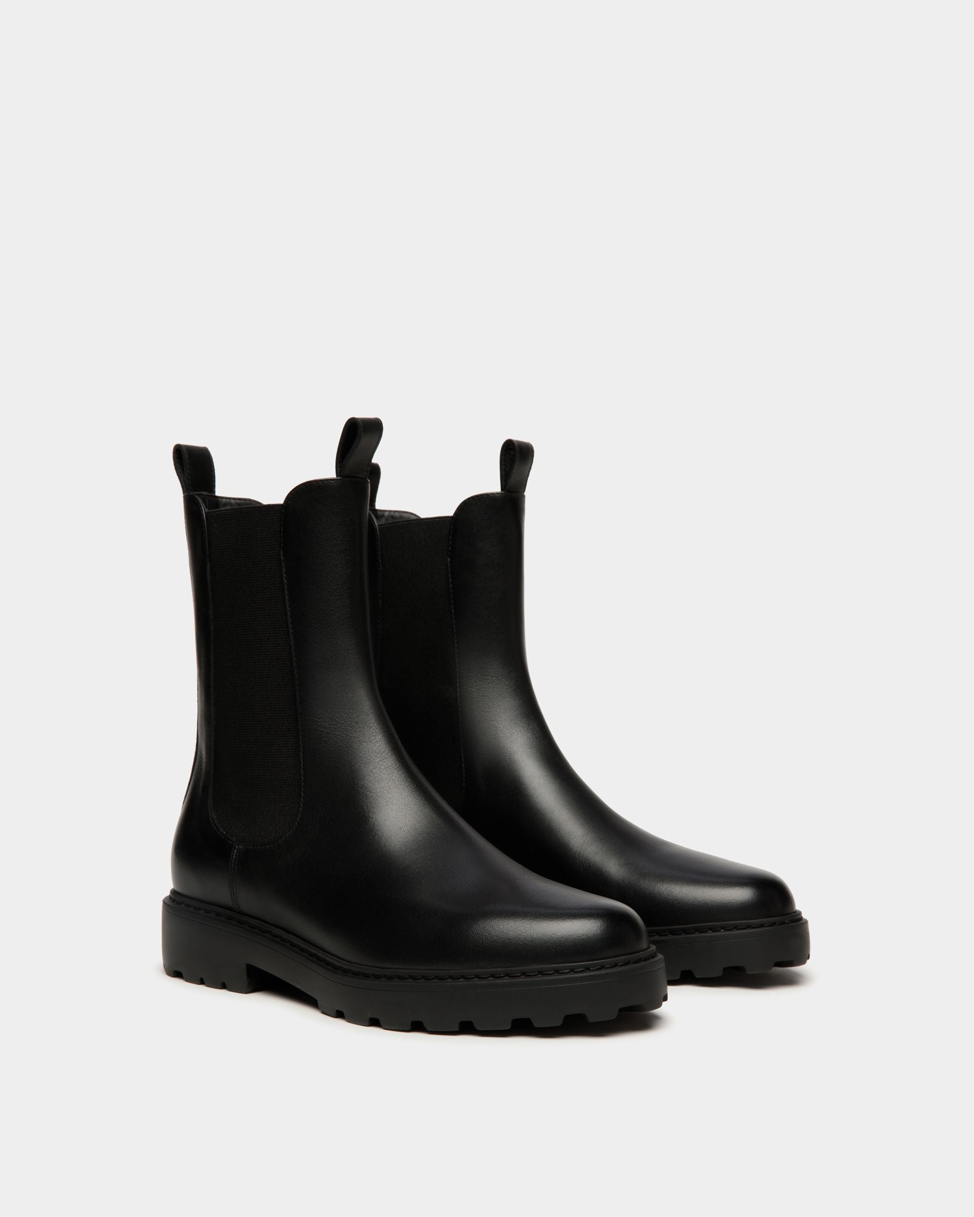 Botín Gusto De Piel Negra - Mujer - Bally - 02