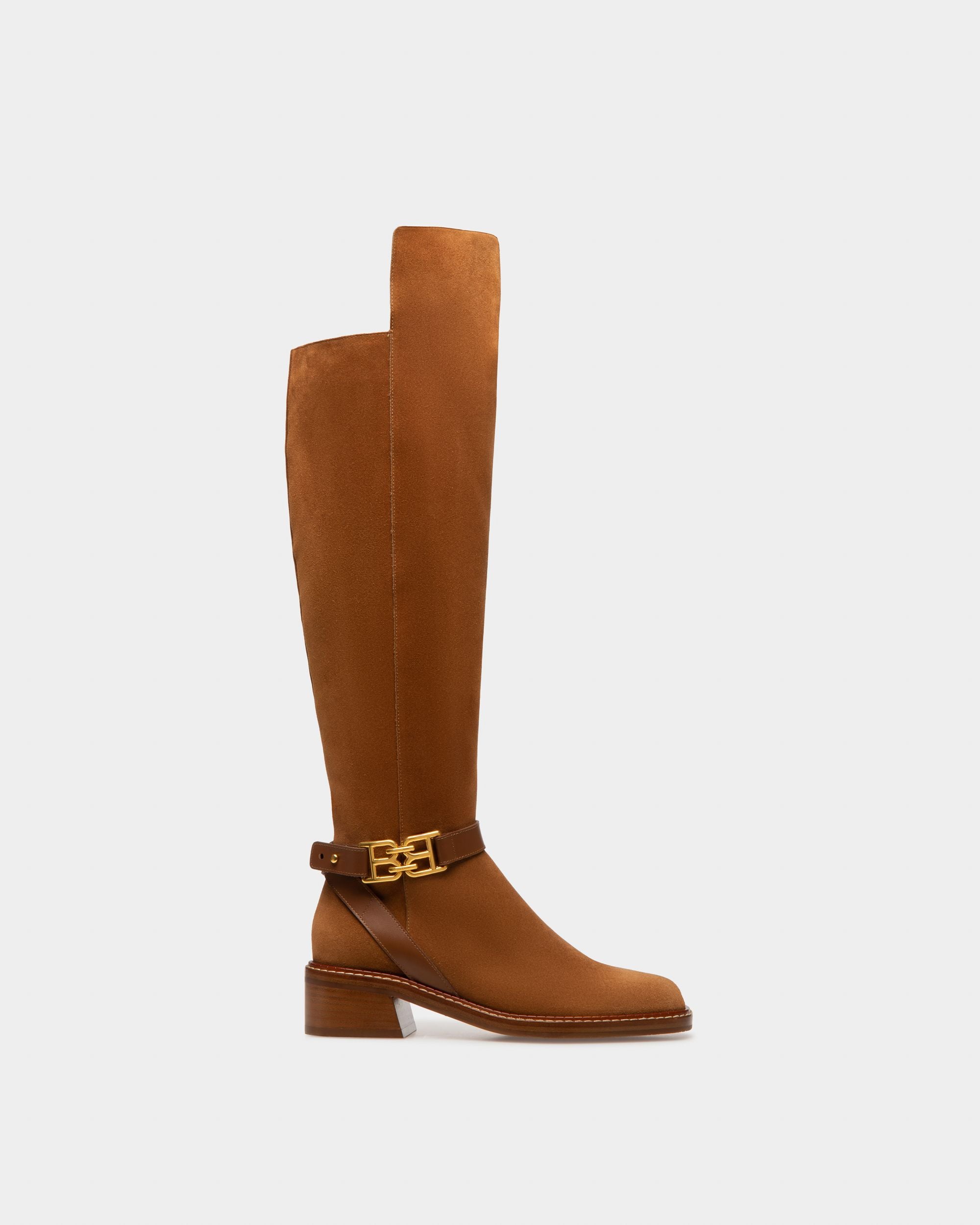 Eloire Botas Altas En Cuero De Color Marrón - Mujer - Bally - 01