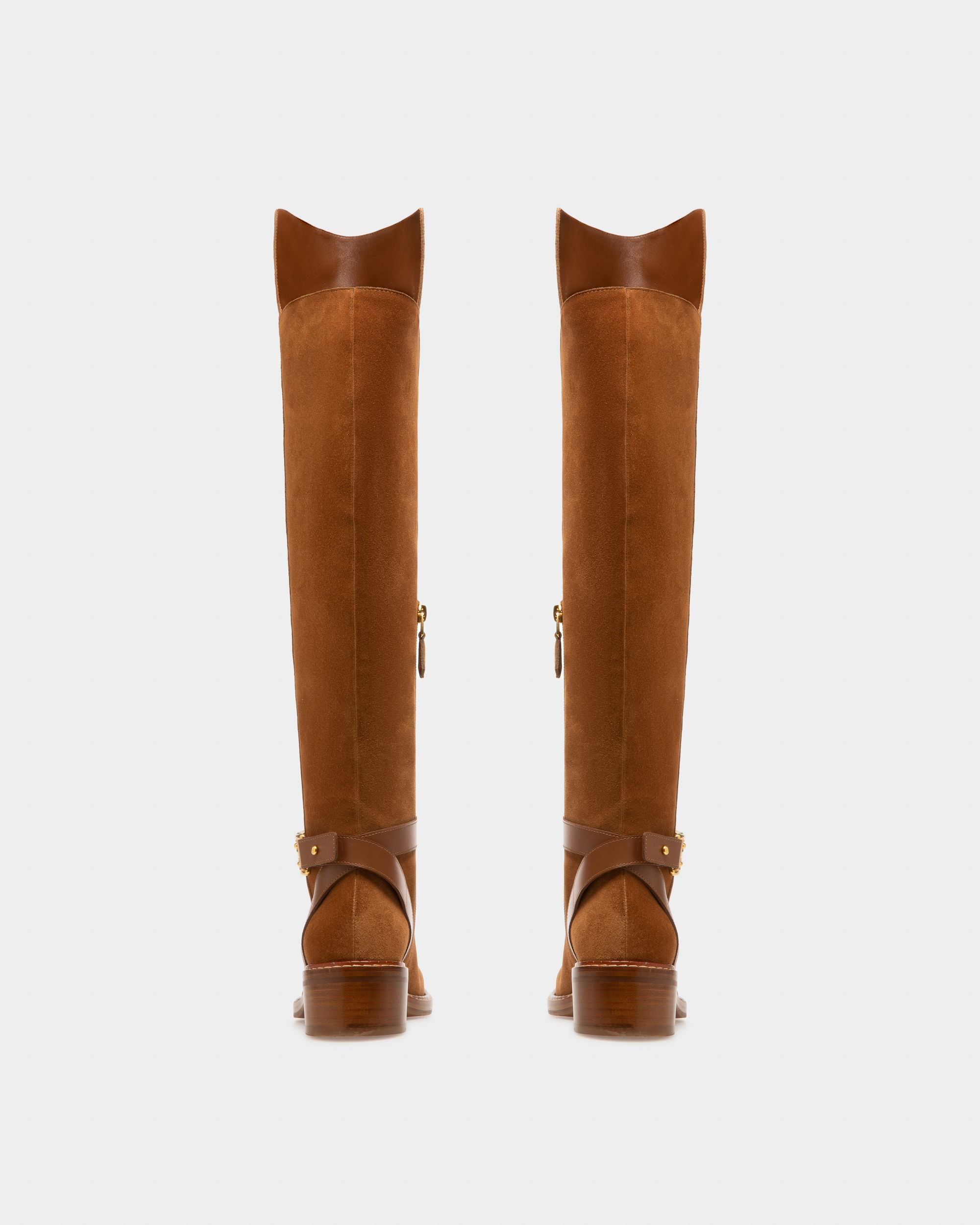 Eloire Botas Altas En Cuero De Color Marrón - Mujer - Bally - 04