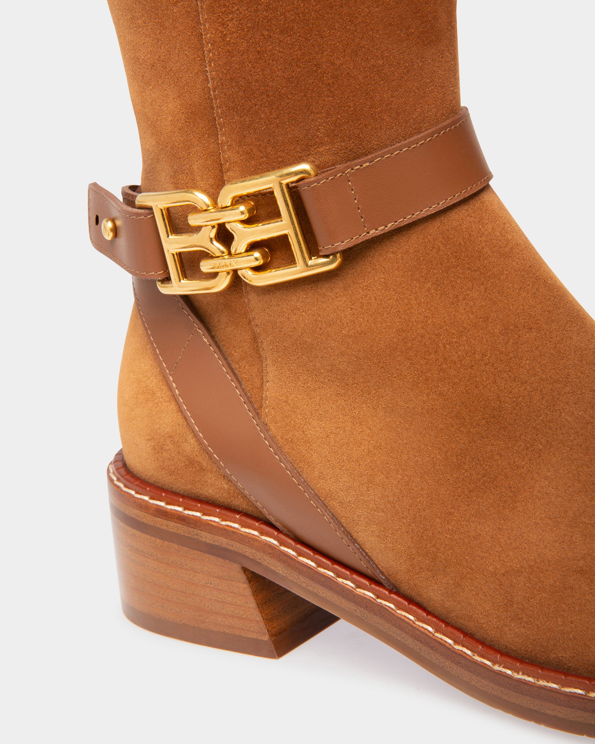 Eloire Botas Altas En Cuero De Color Marrón - Mujer - Bally - 05