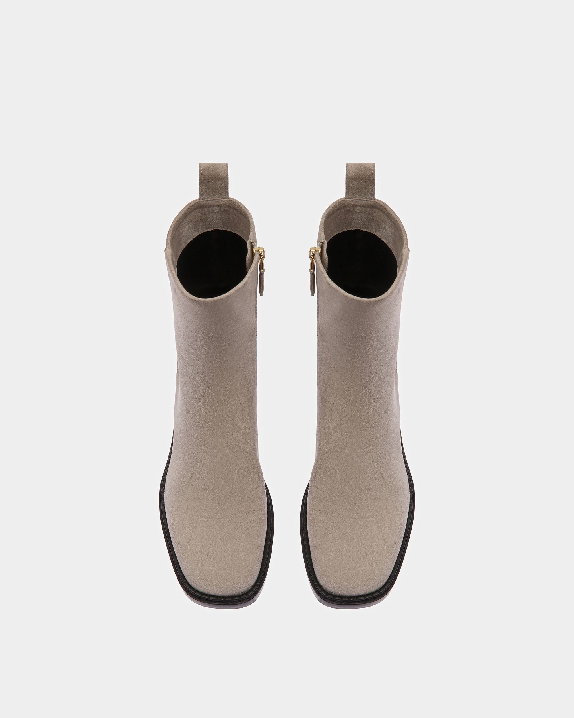 Austine Leather Boots In Stone - Women's - Bally - 02