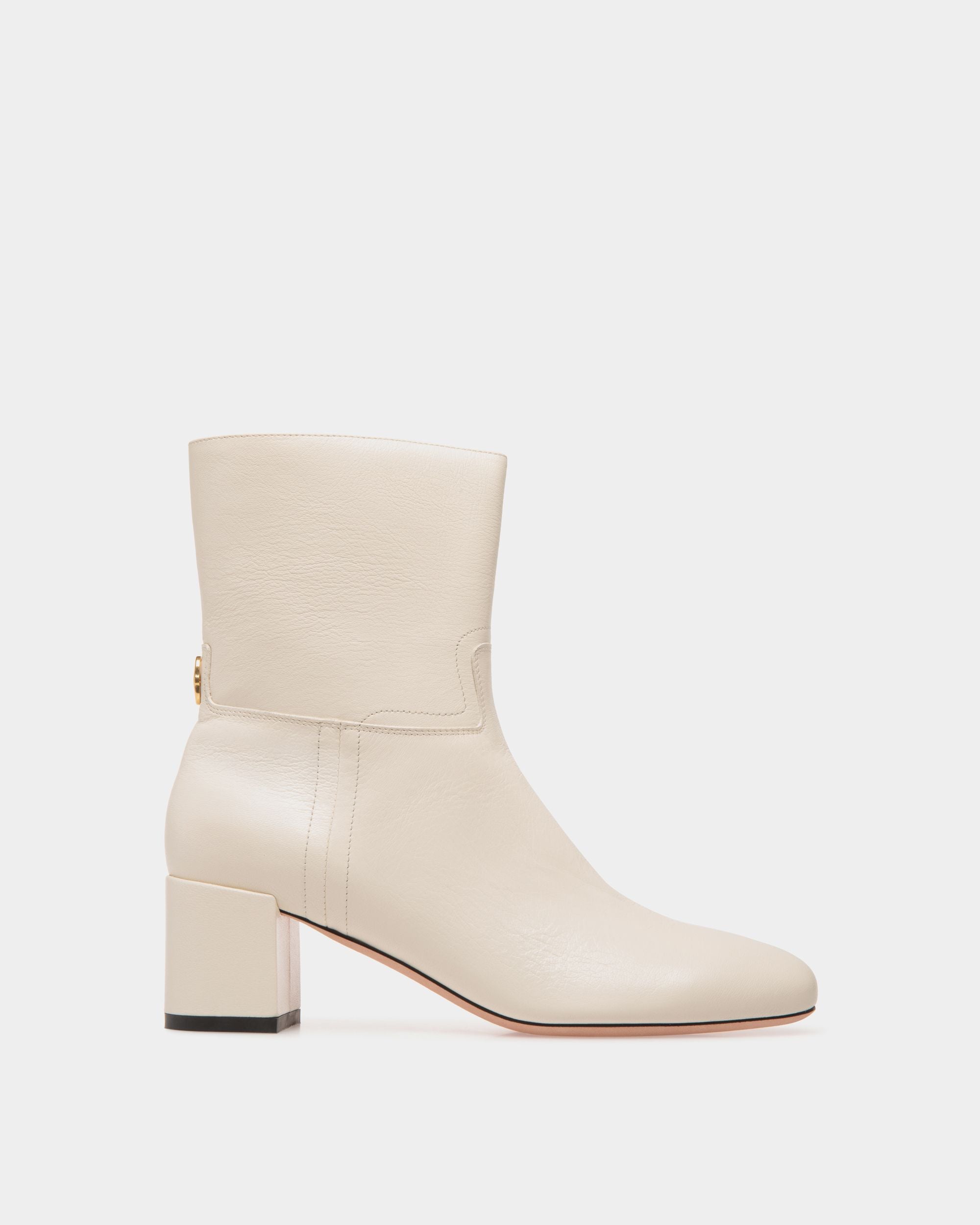 Bootie In White Leather - Women's - Bally - 01