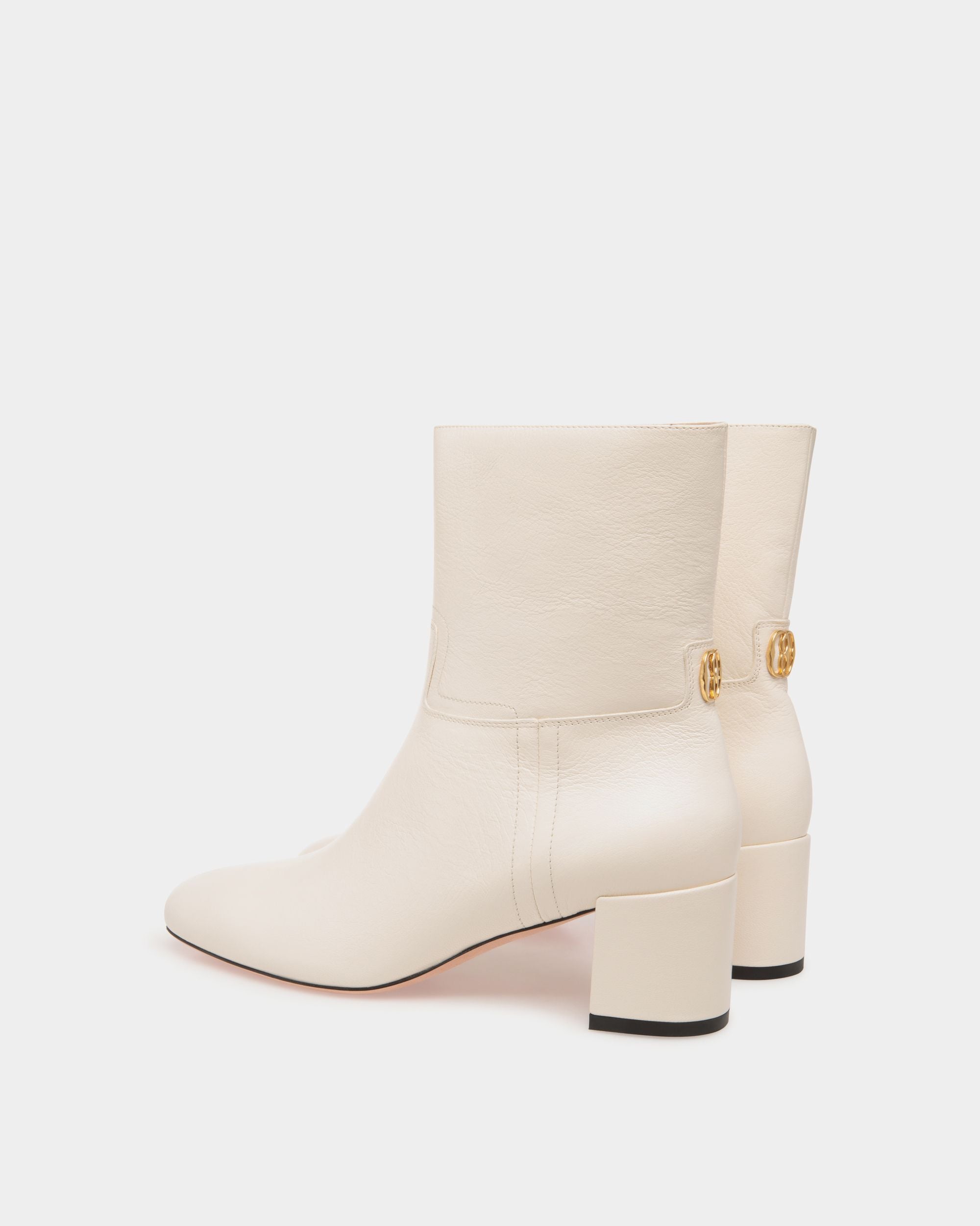 Bootie In White Leather - Women's - Bally - 03