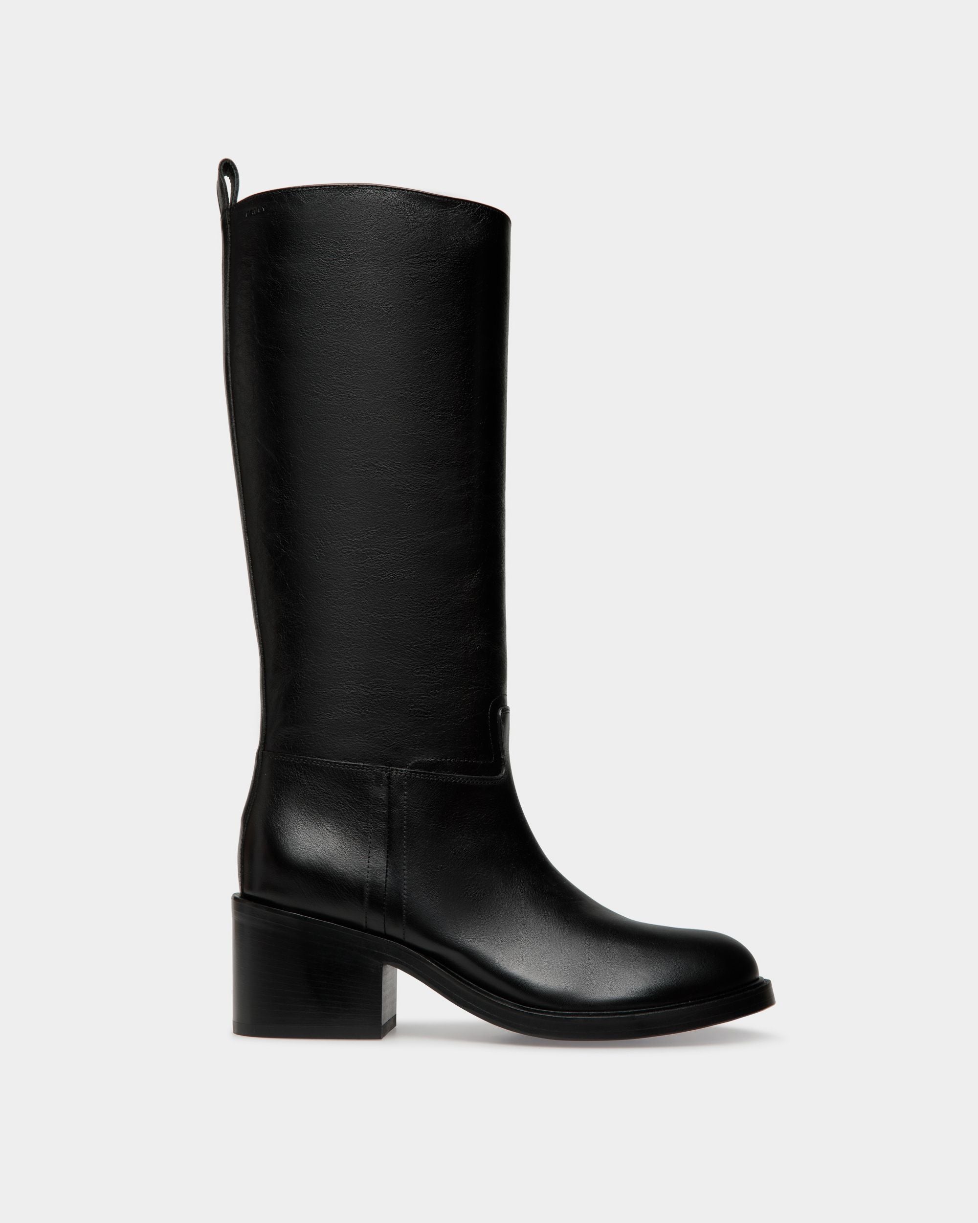 Bota Peggy De Piel Negra - Mujer - Bally - 01
