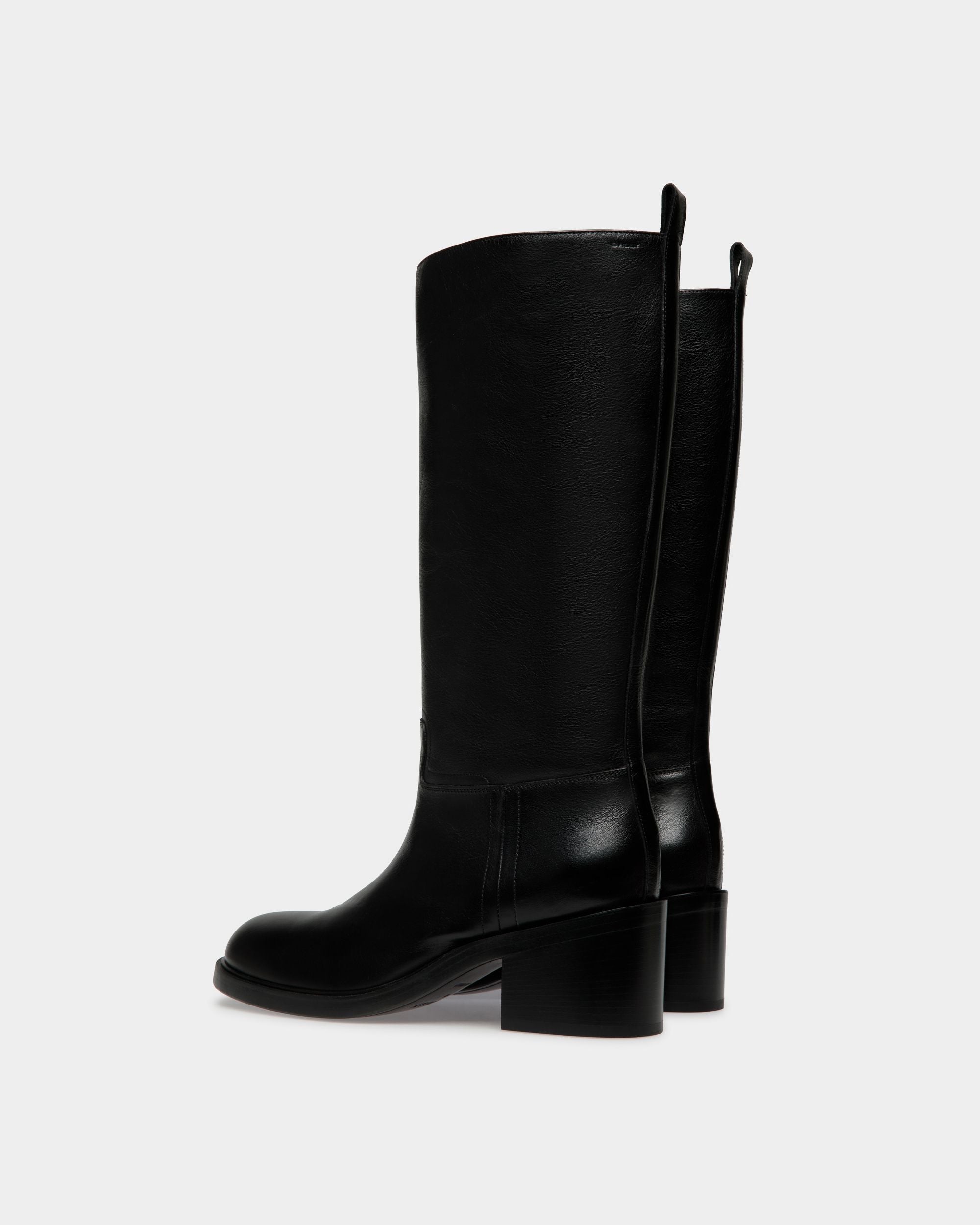 Bota Peggy De Piel Negra - Mujer - Bally - 04