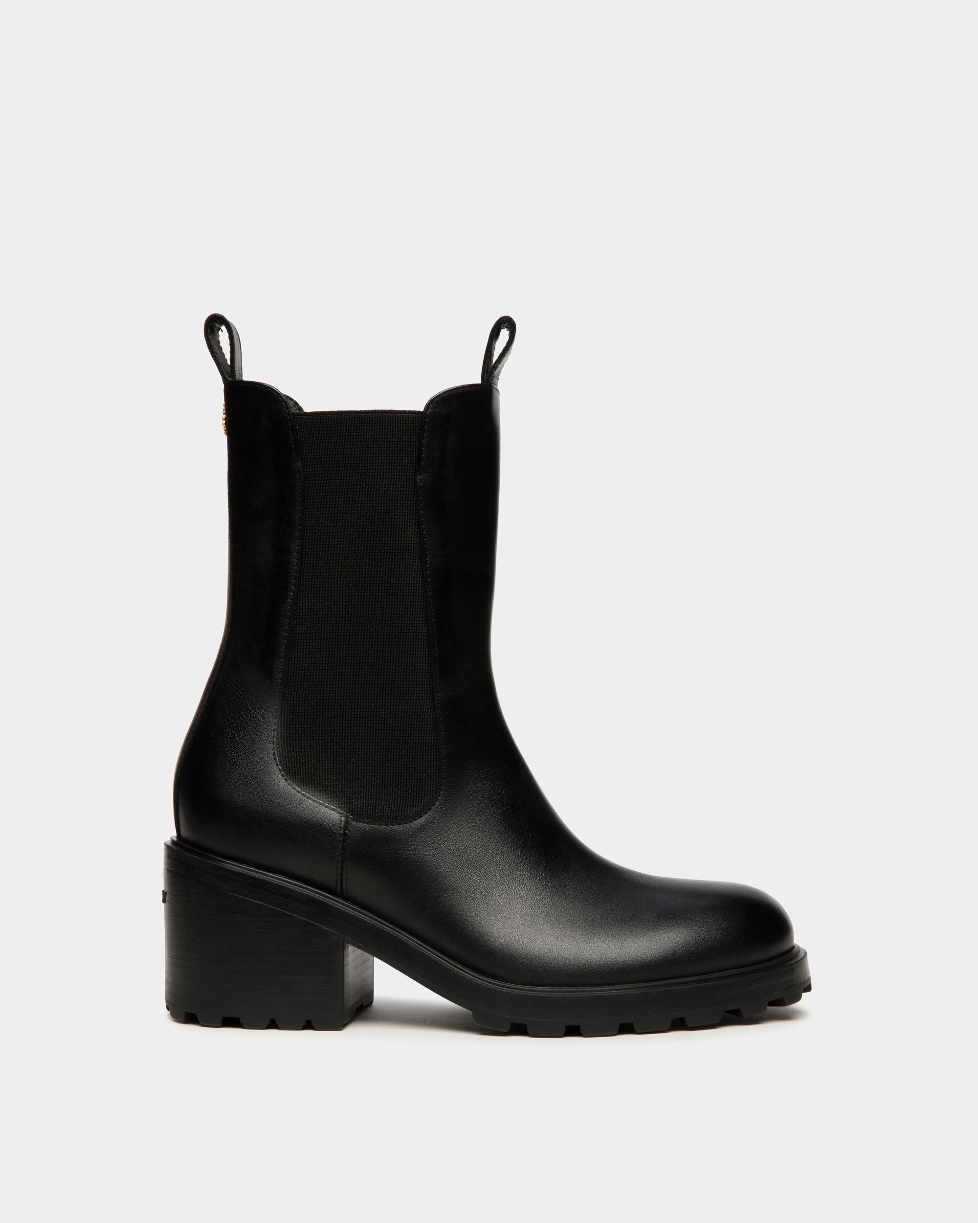 Botín Gusto De Piel Negra - Mujer - Bally - 01