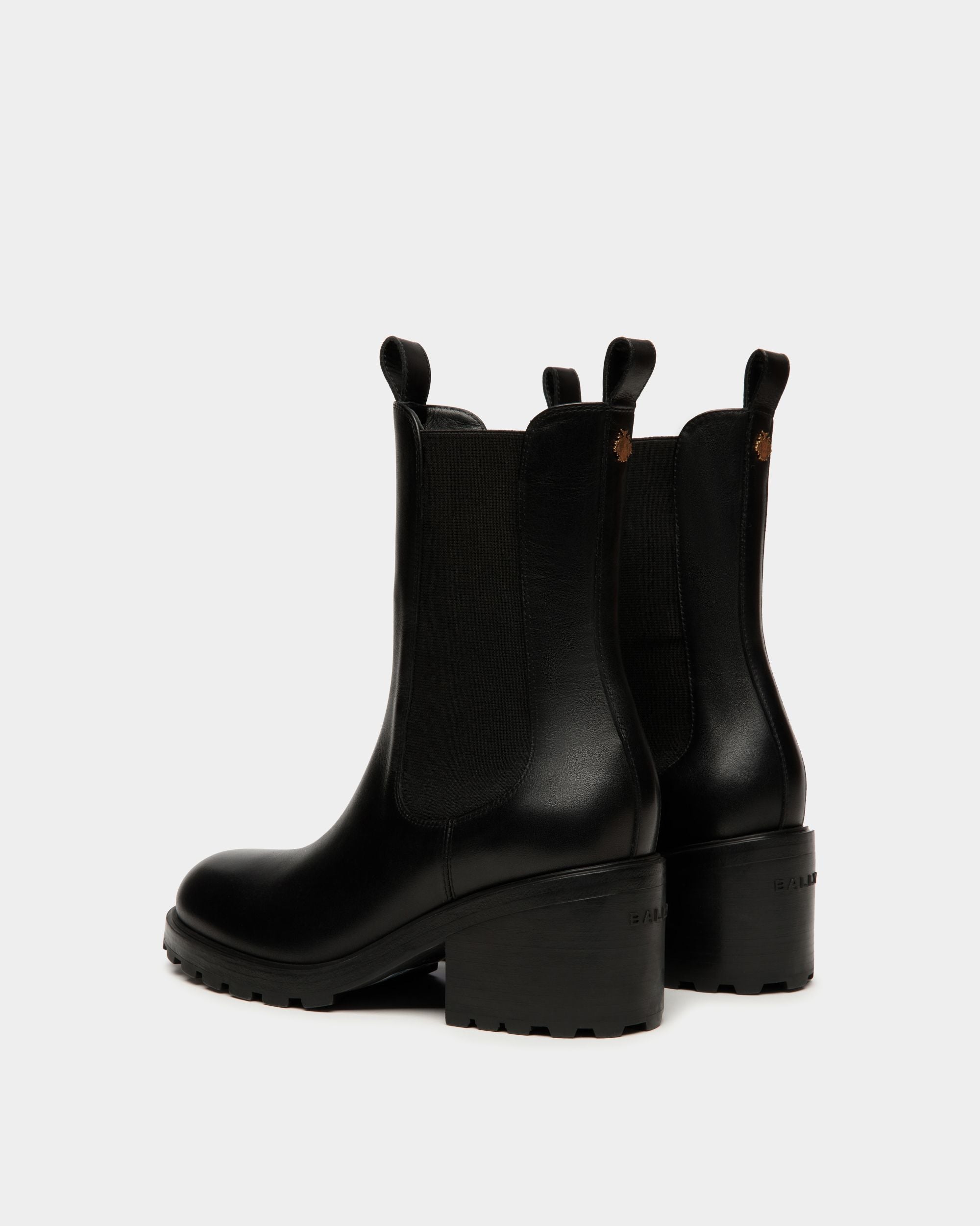 Botín Gusto De Piel Negra - Mujer - Bally - 03