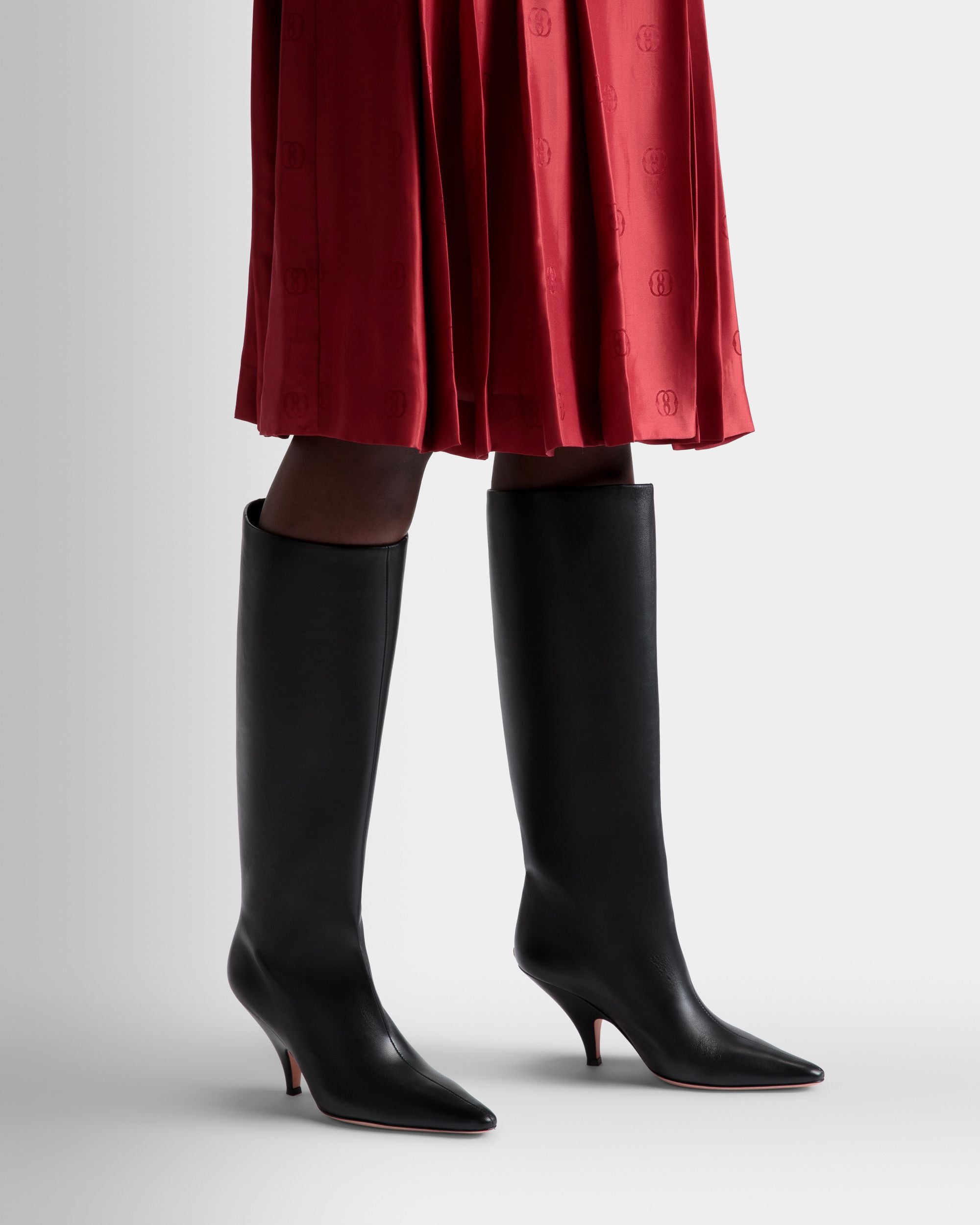 Botas Altas Katy De Piel Negra - Mujer - Bally - 02