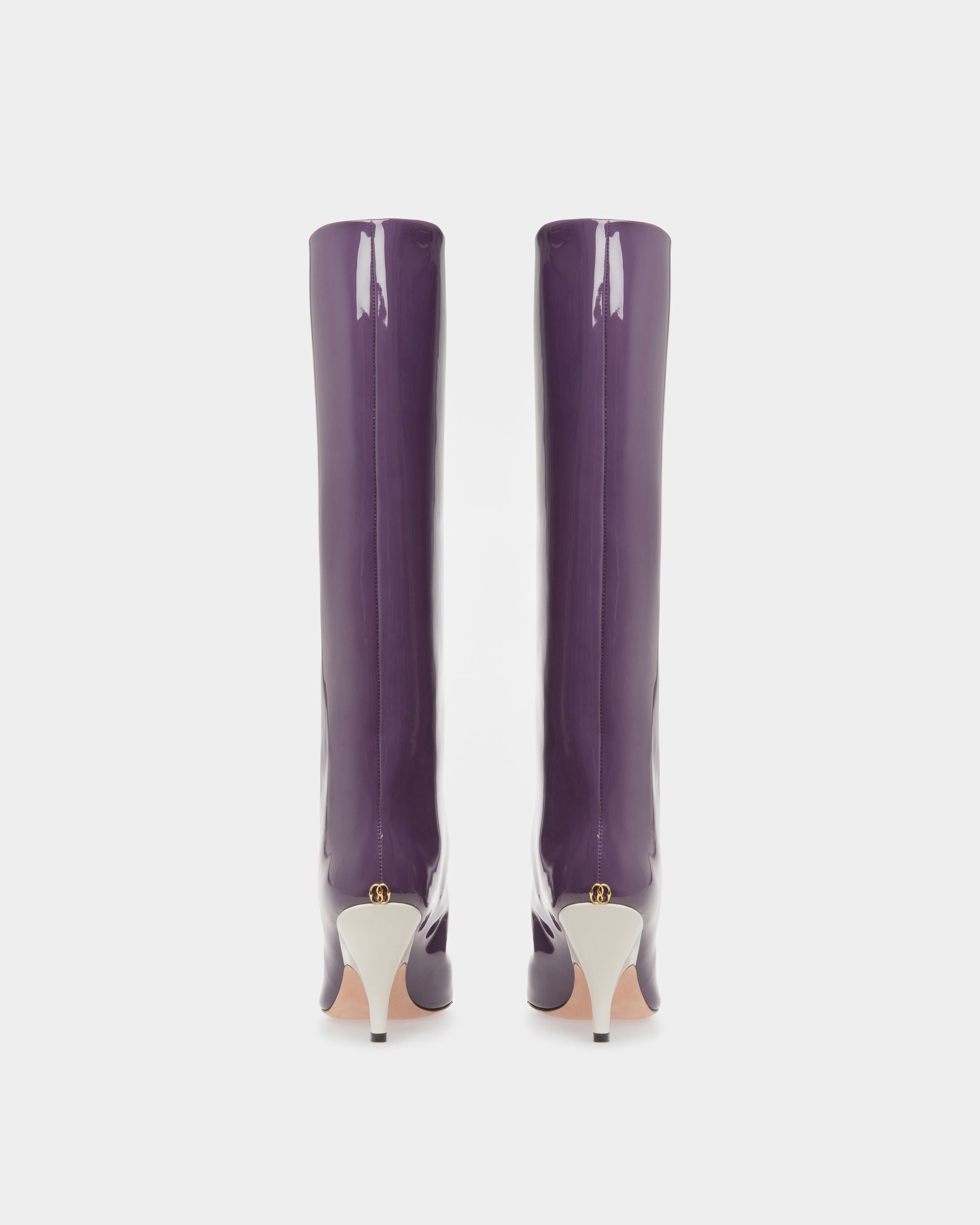 Katy Long Boots In Orchid Leather - Women's - Bally - 04