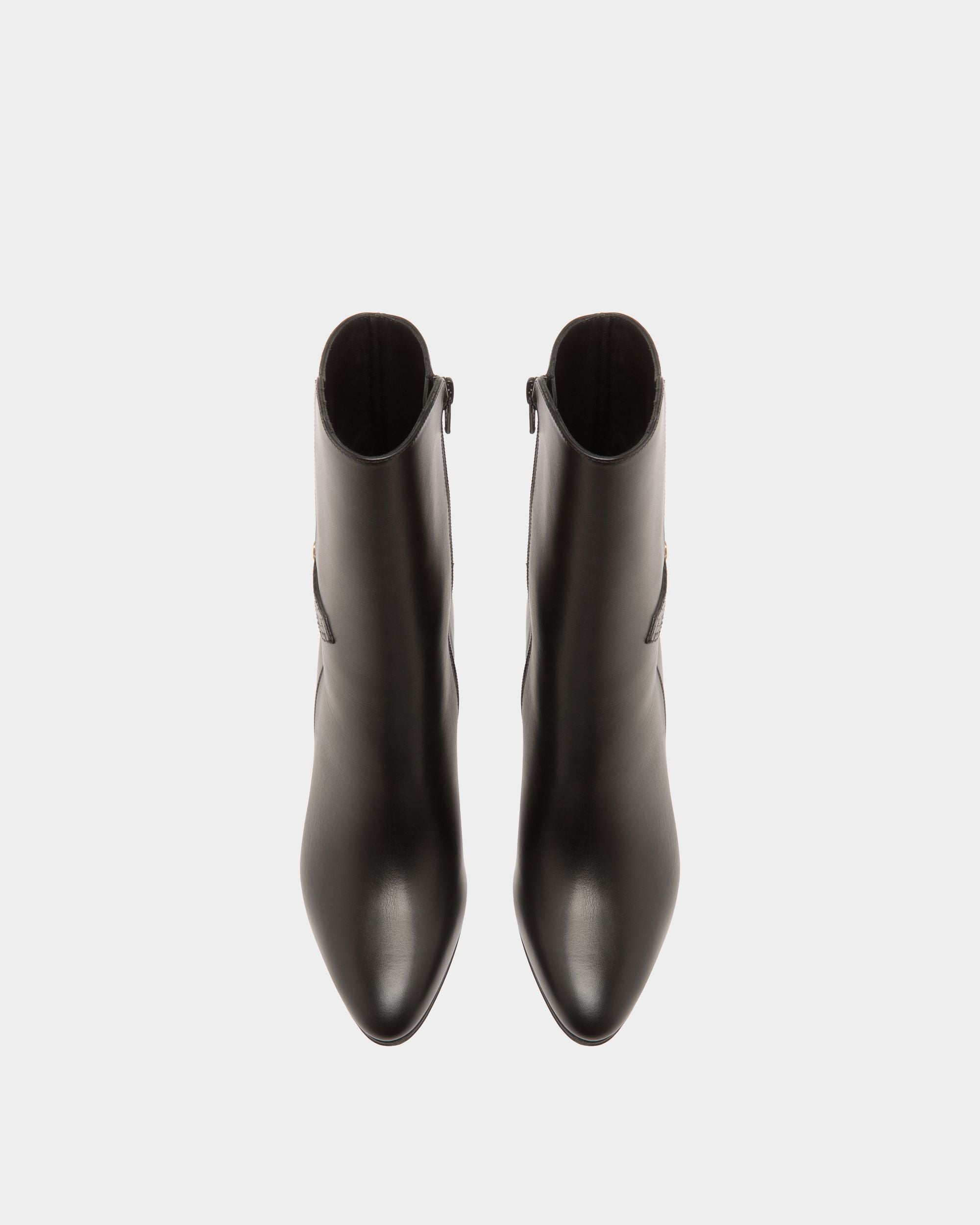 Yconic Booties In Black Leather - Mujer - Bally - 04