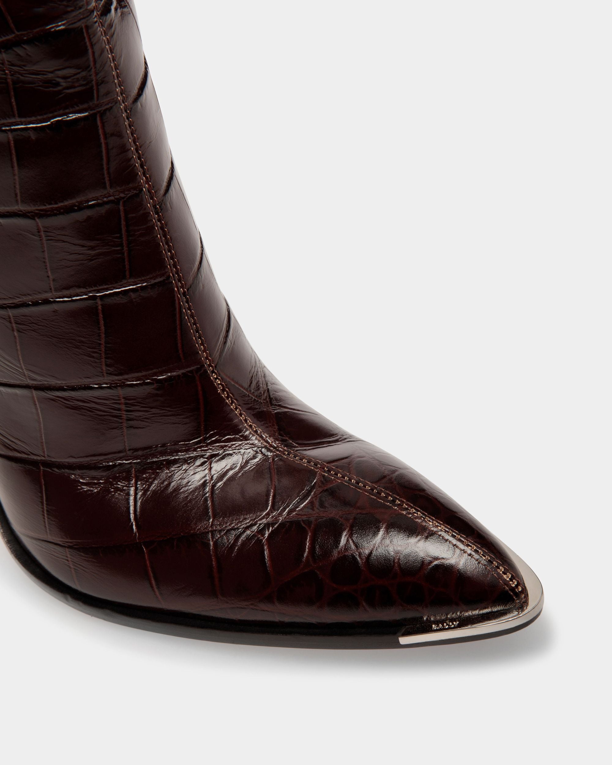 Botas Altas Hedy De Piel Burdeos - Mujer - Bally - 05