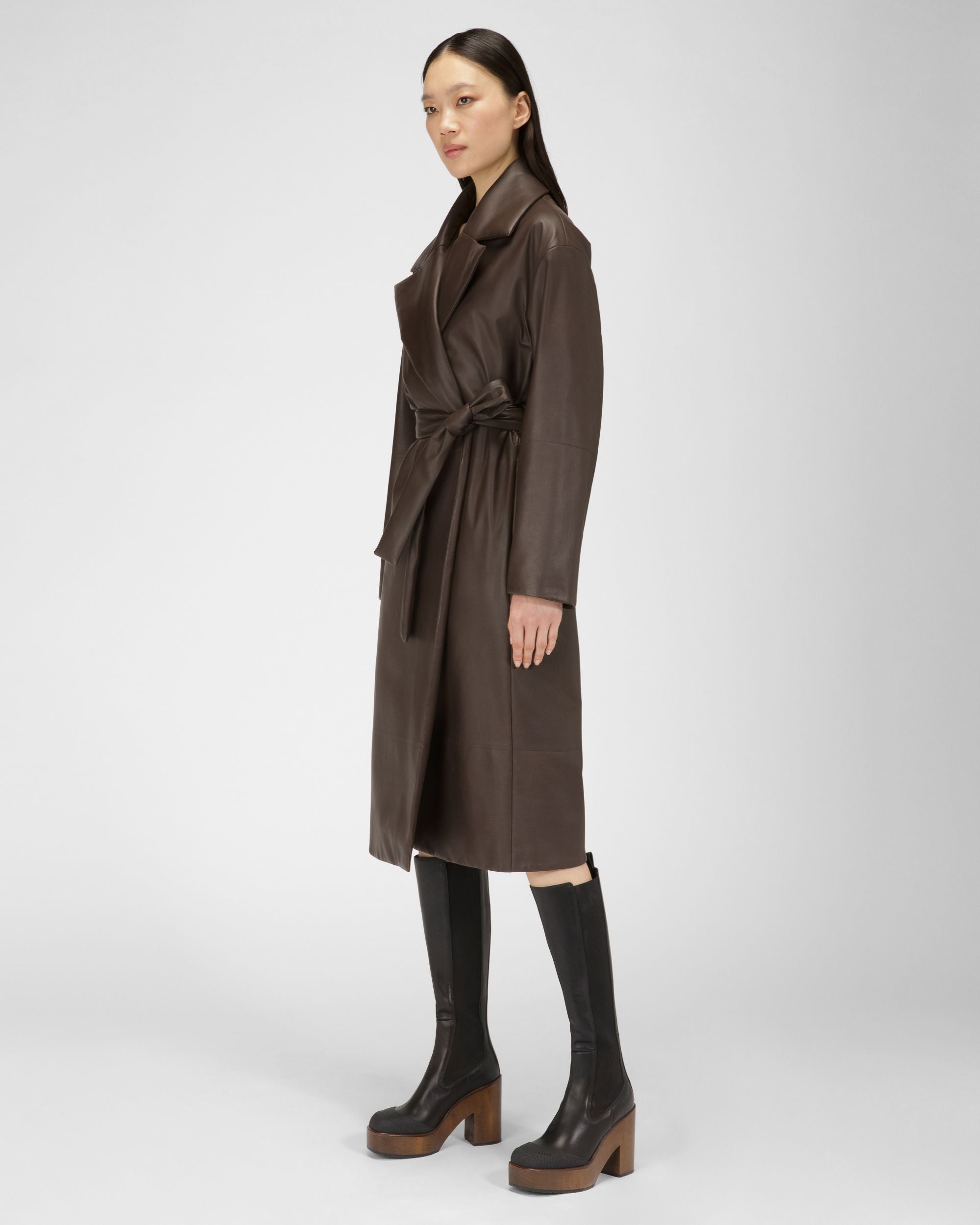 Ianna Leather Long Boots In Black - Women's - Bally - 03
