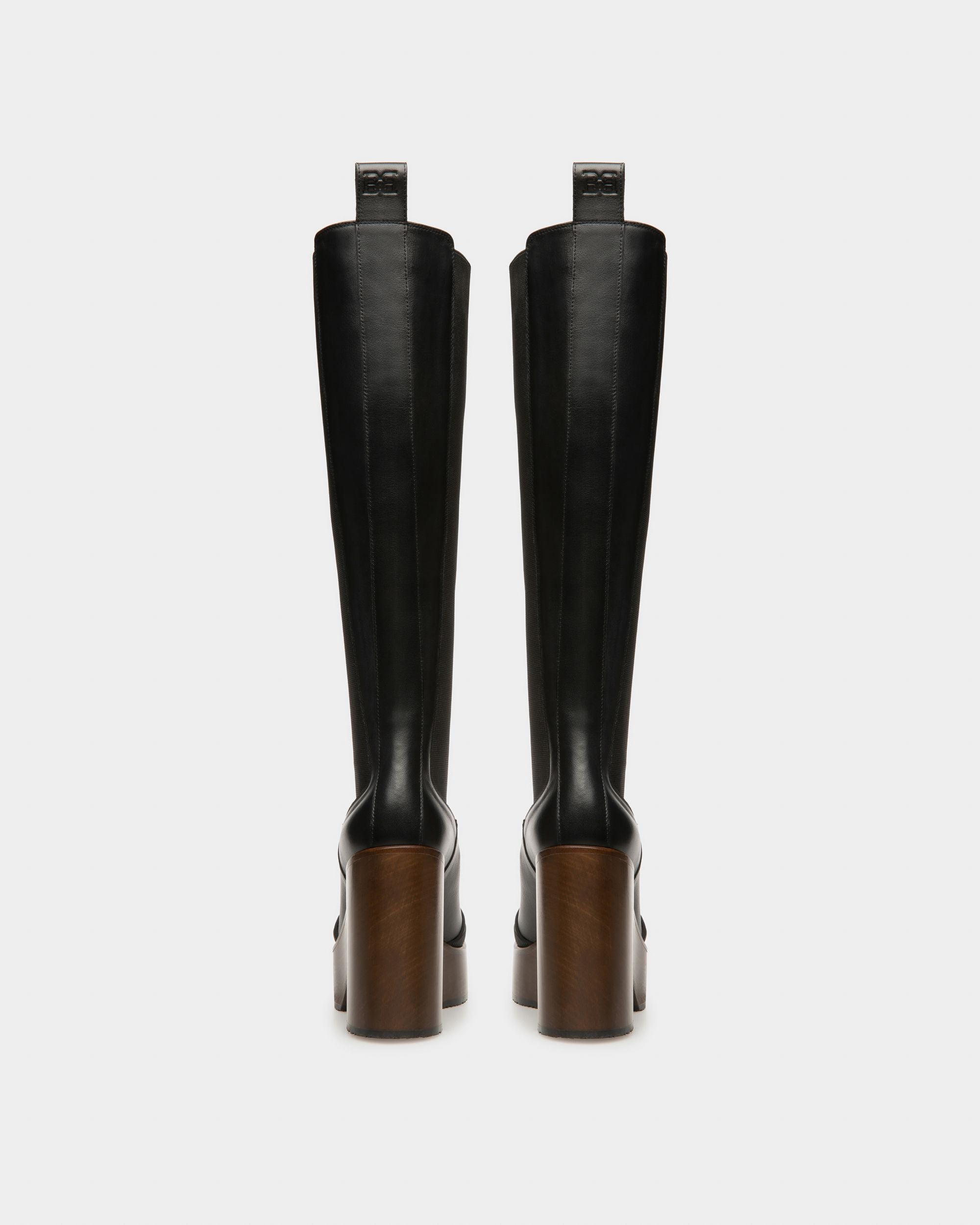 Ianna Leather Long Boots In Black - Women's - Bally - 04