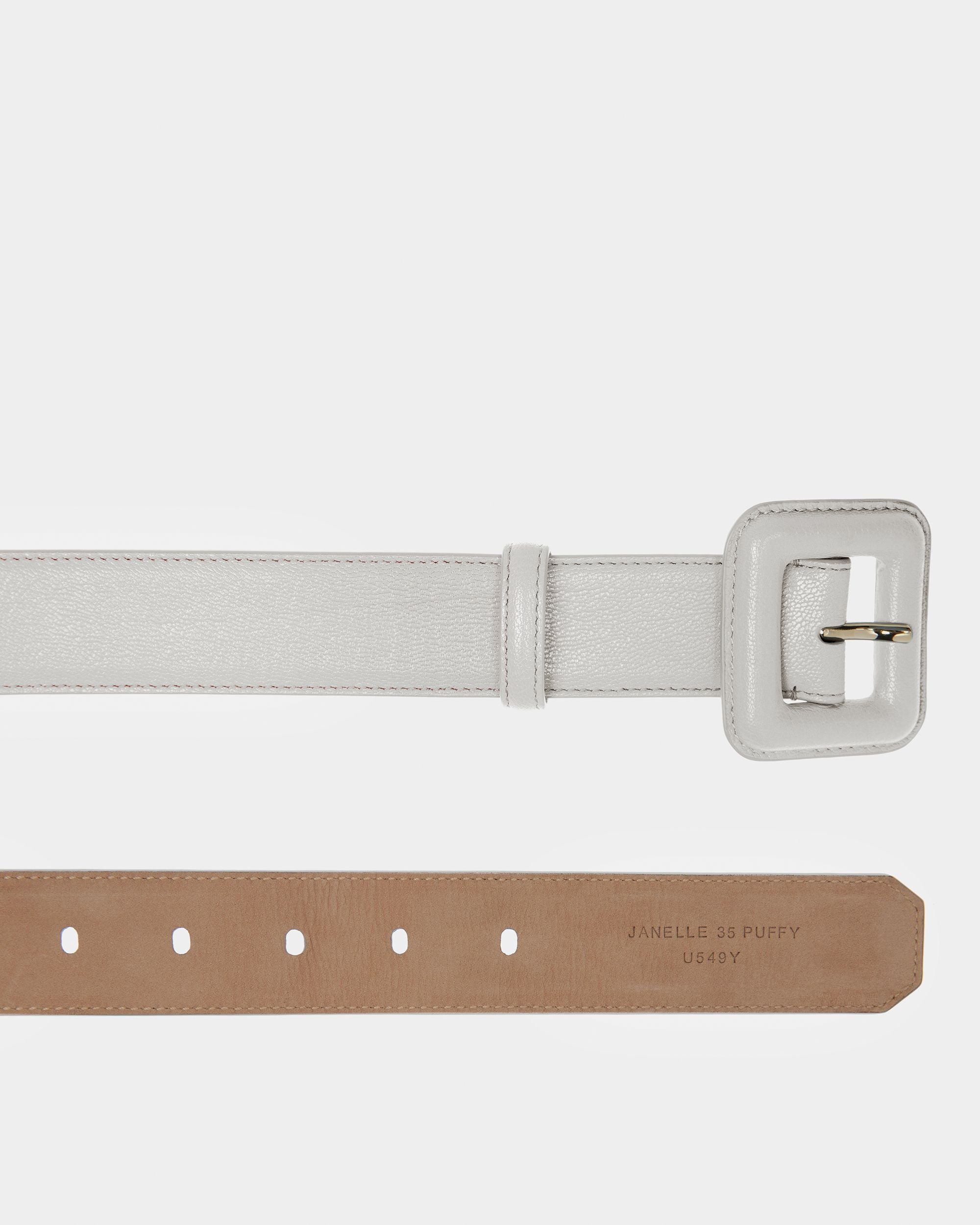 Janelle Leather Belt In Bone - Women's - Bally - 02