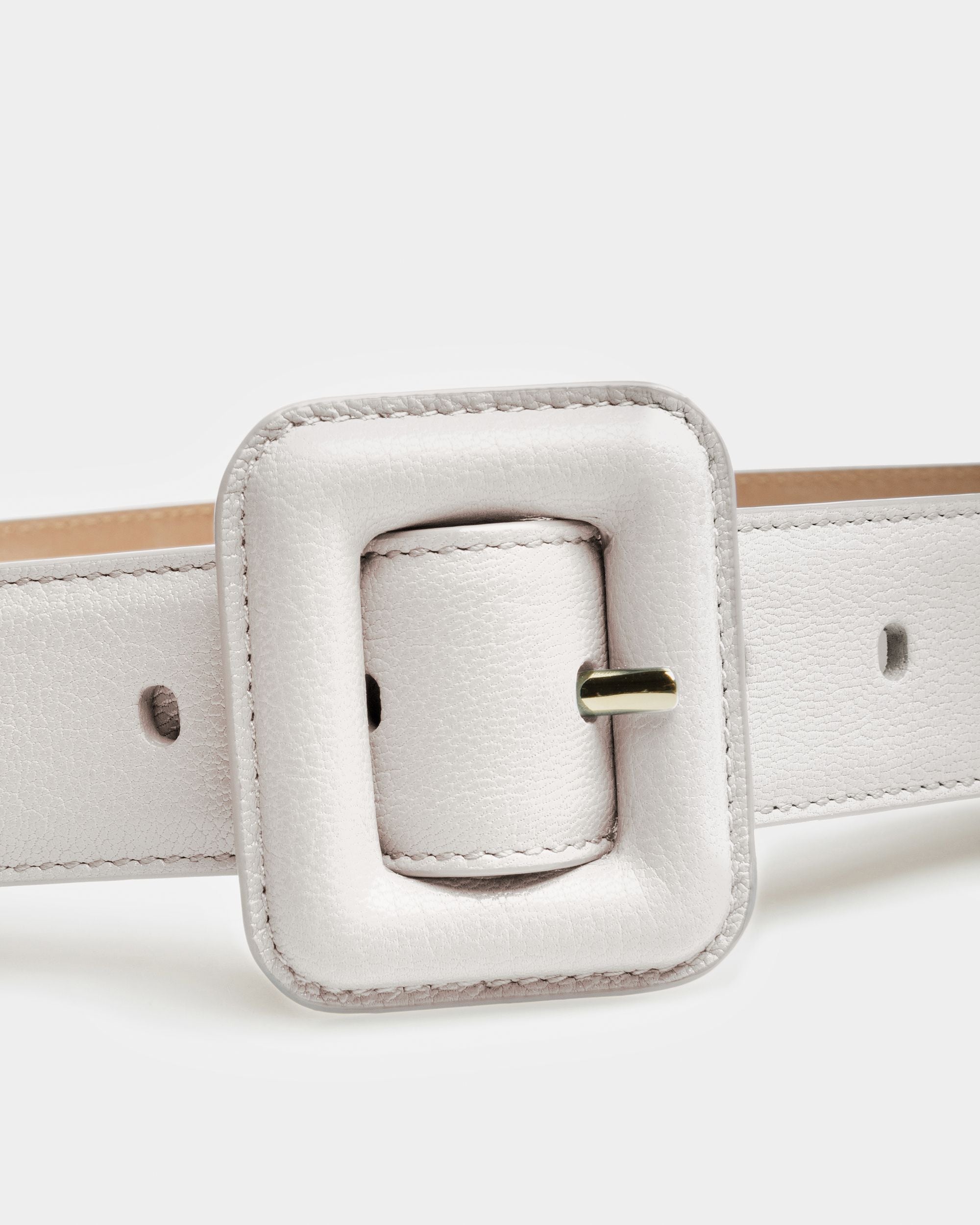 Janelle Leather Belt In Bone - Women's - Bally - 03