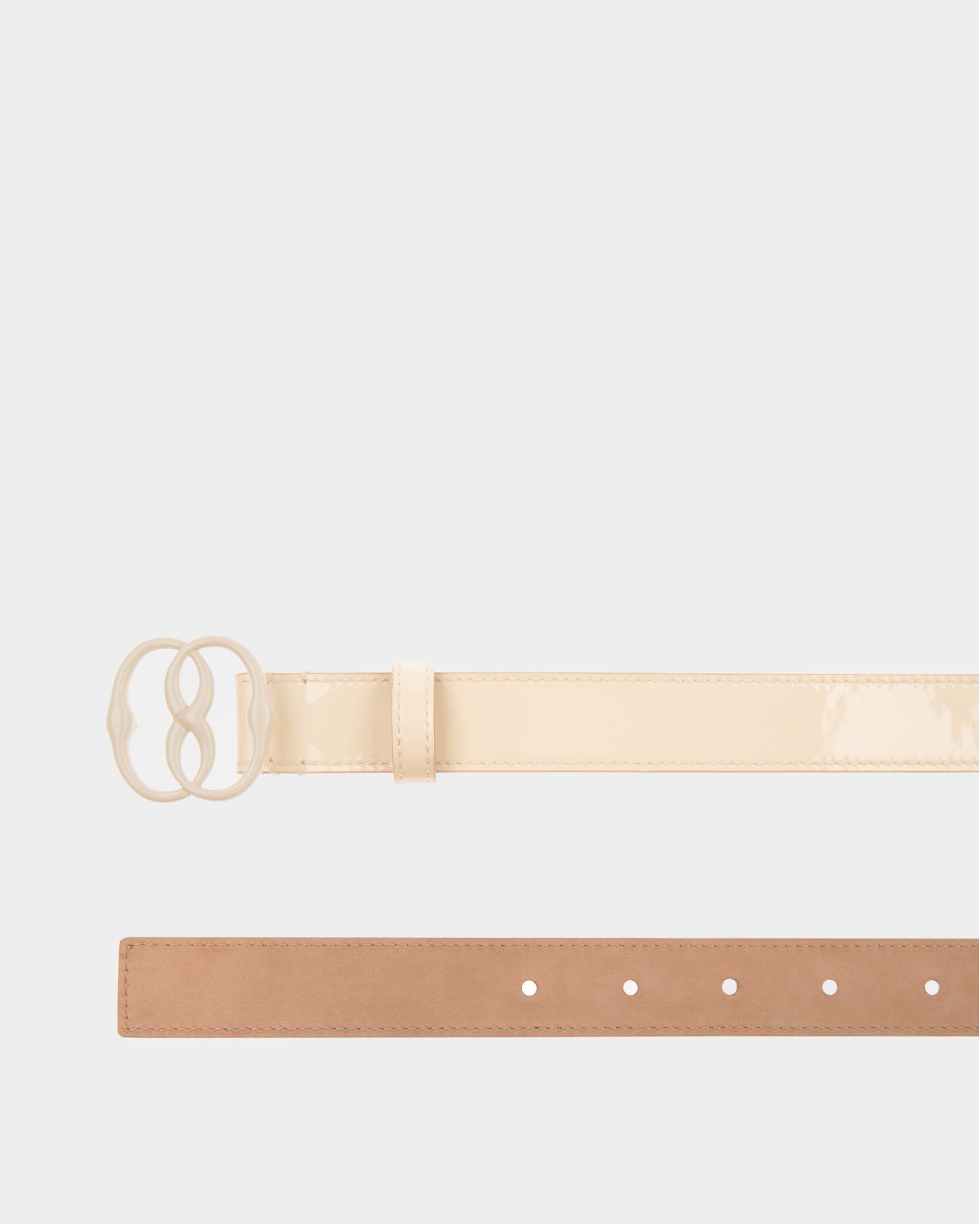 Cinturón Fijo Emblem De Piel Color Hueso - Mujer - Bally - 02