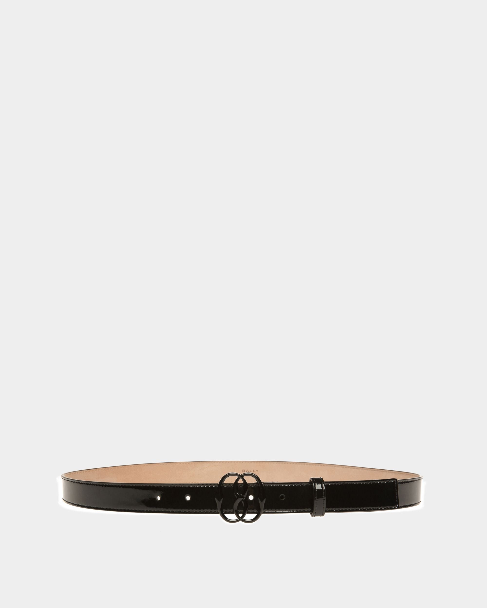 Cinturón Fijo Emblem De Piel Negra - Mujer - Bally - 01