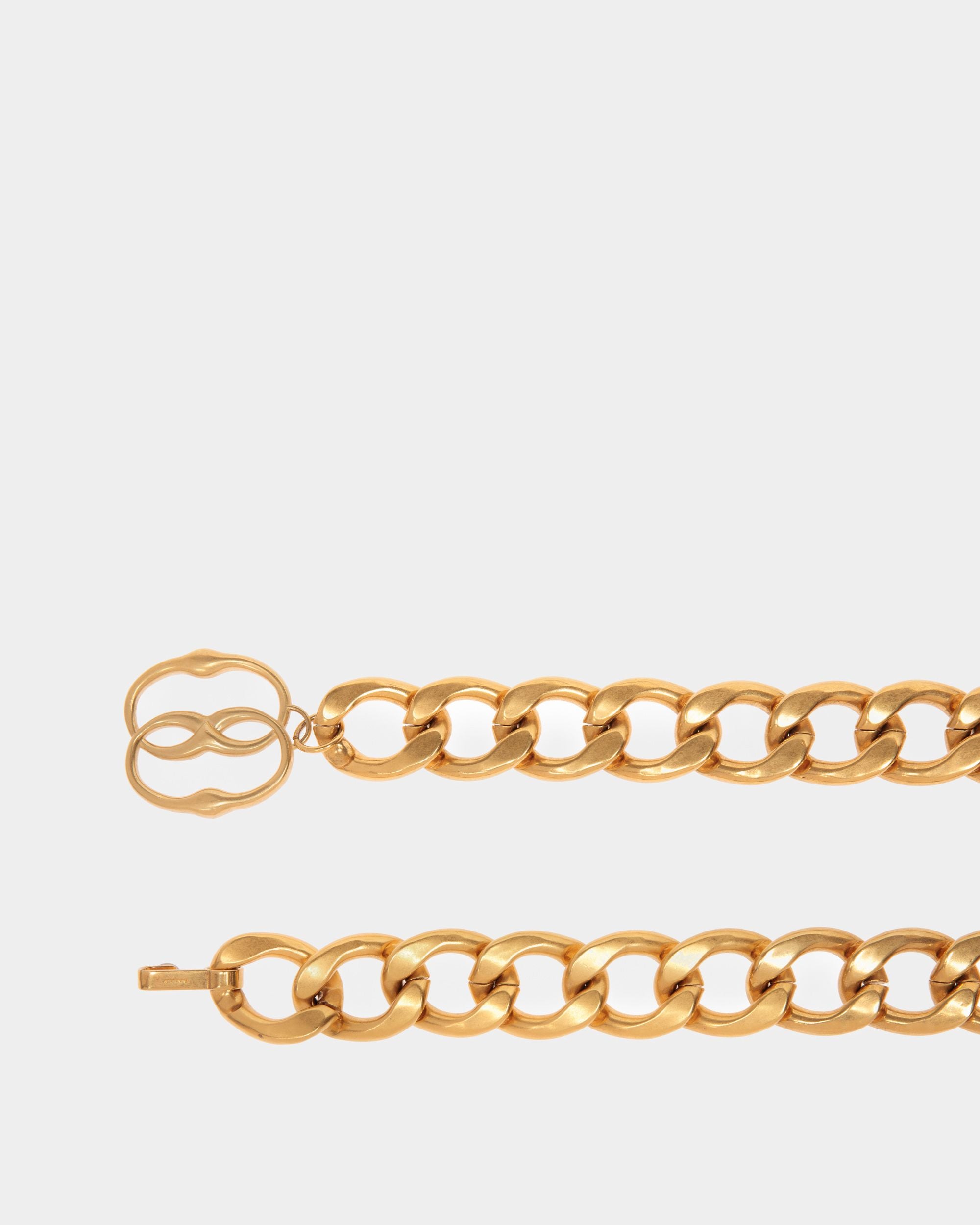 Cinturón De Cadena Emblem De Latón Dorado - Mujer - Bally - 02