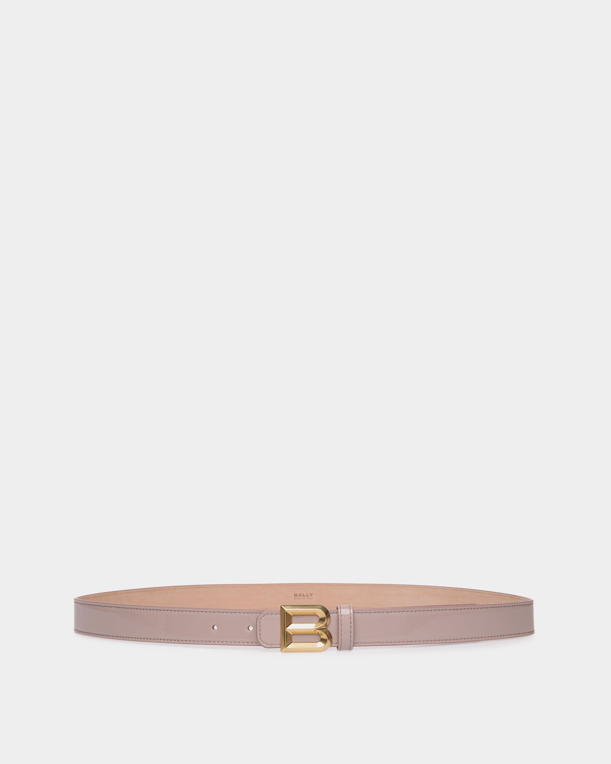 Cinturón B Bold 25 Mm De Charol Light Beige - Mujer - Bally - 01