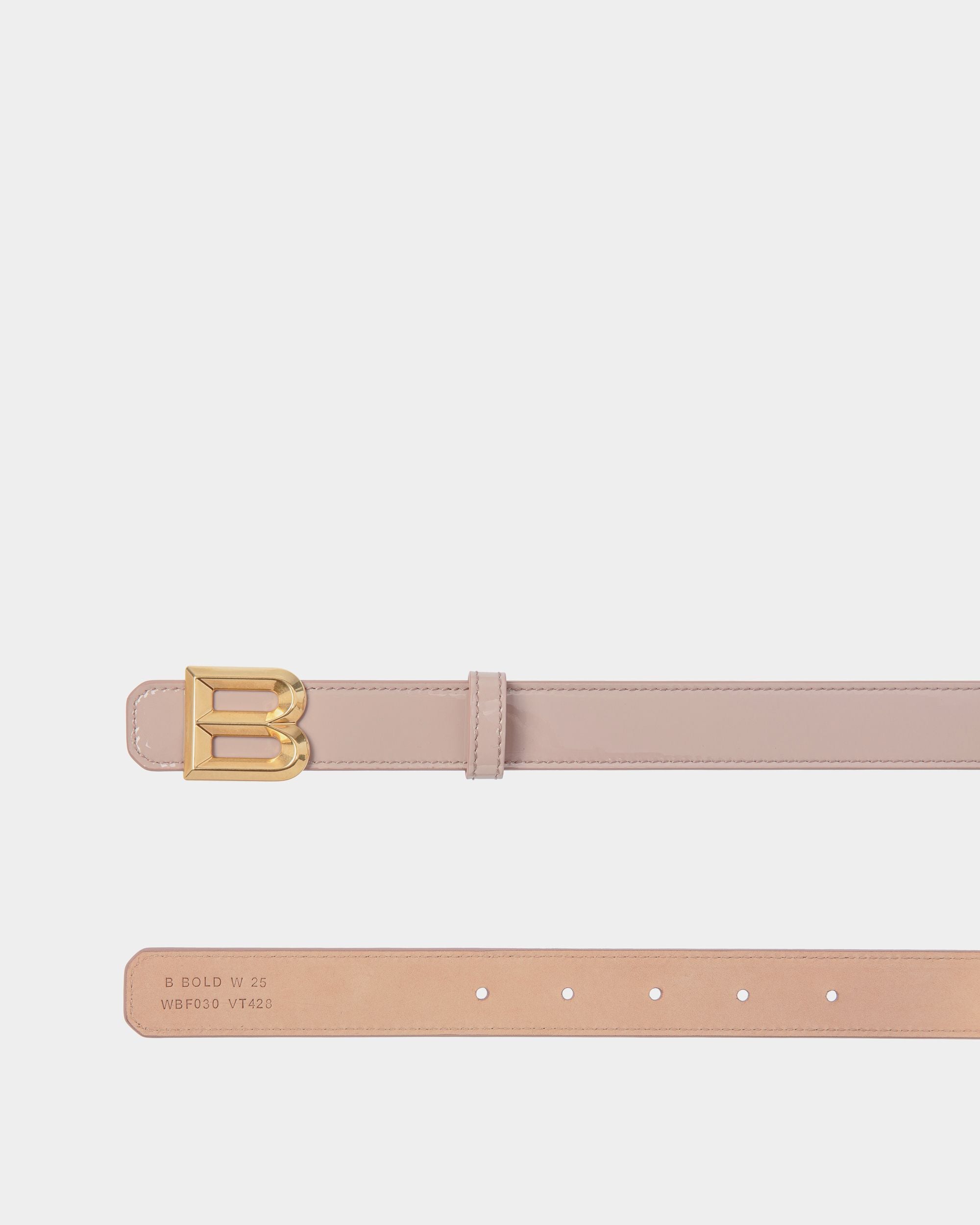 Cinturón B Bold 25 Mm De Charol Light Beige - Mujer - Bally - 02
