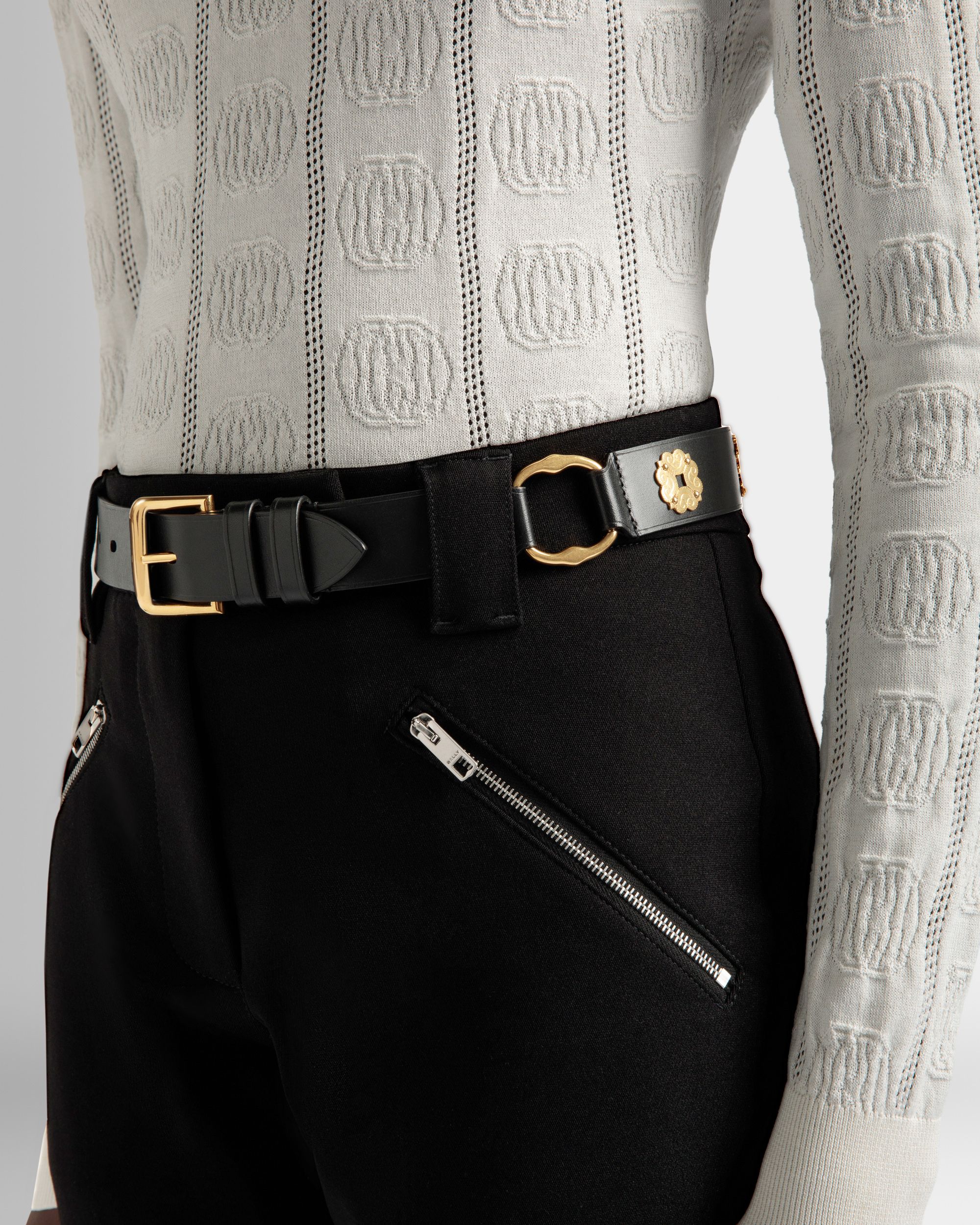 Cinturón Arkle 95 cm De Piel En Negro - Mujer - Bally - 03