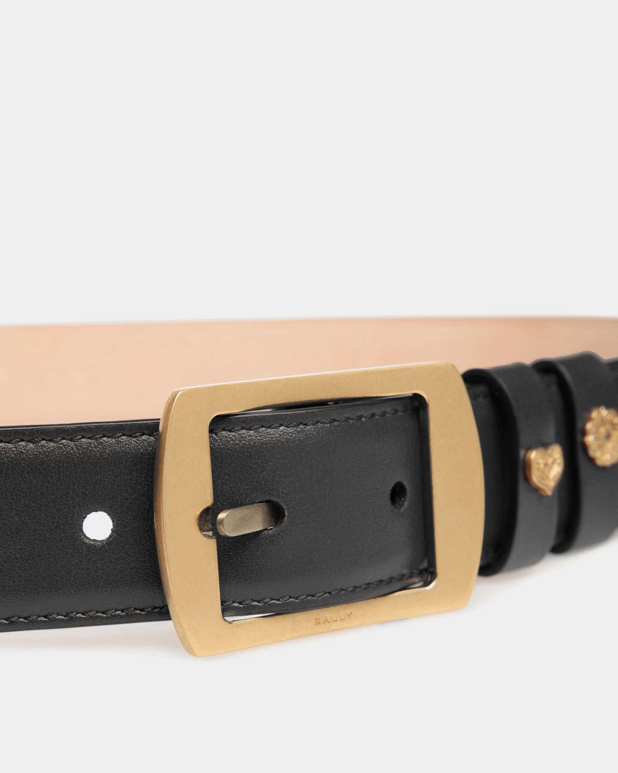 Cinturón Glen 30 Mm De Piel Negra - Mujer - Bally - 03