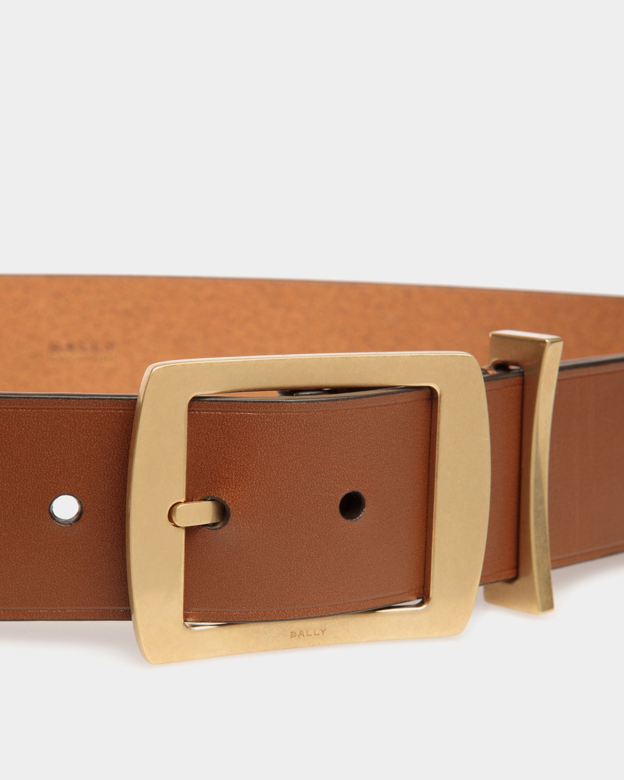 Cinturón Glen 40 Mm De Piel Marrón - Mujer - Bally - 03
