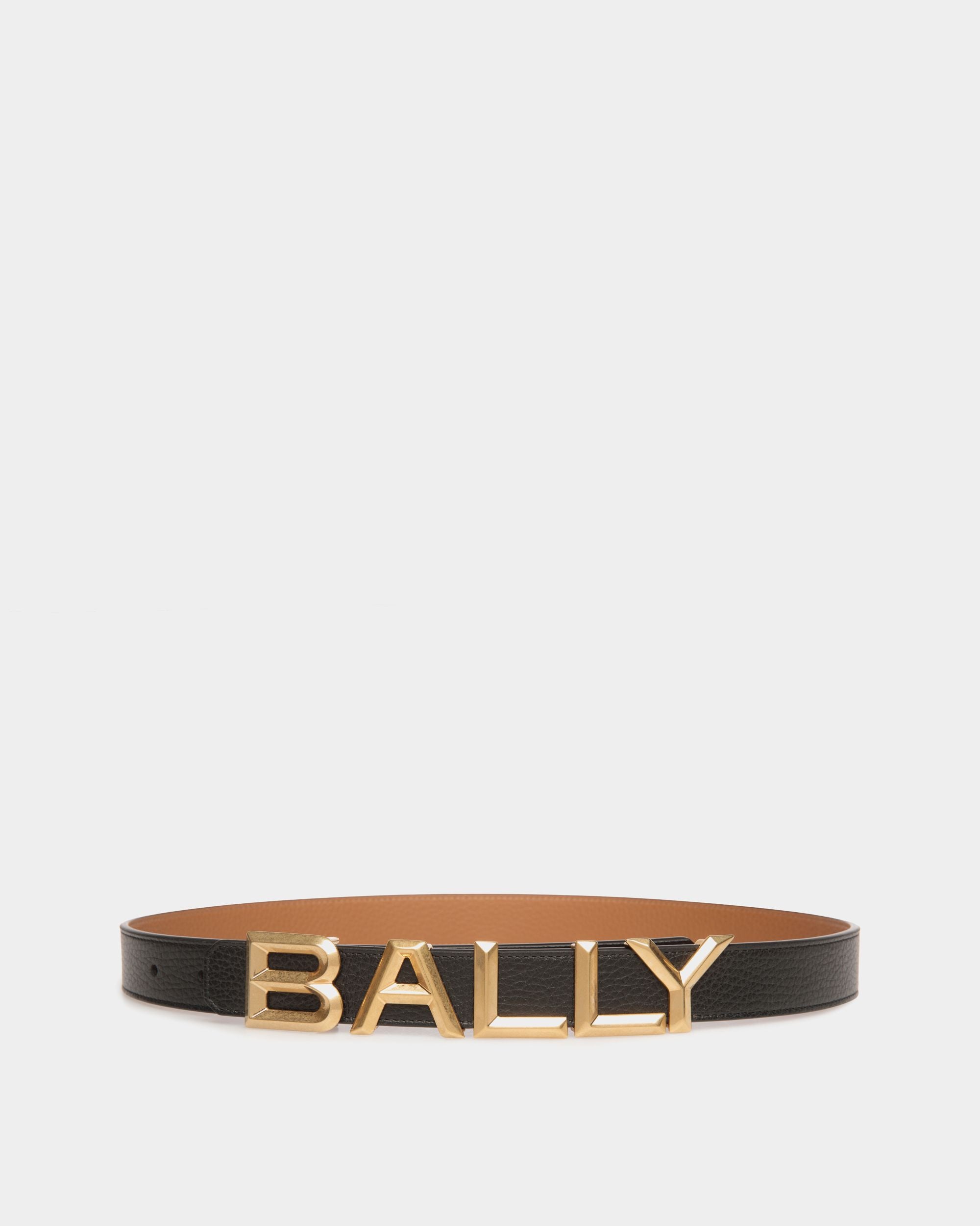 Cinturón Reversible Bally Spell 25 Mm De Piel Negra Y Desert - Mujer - Bally - 01